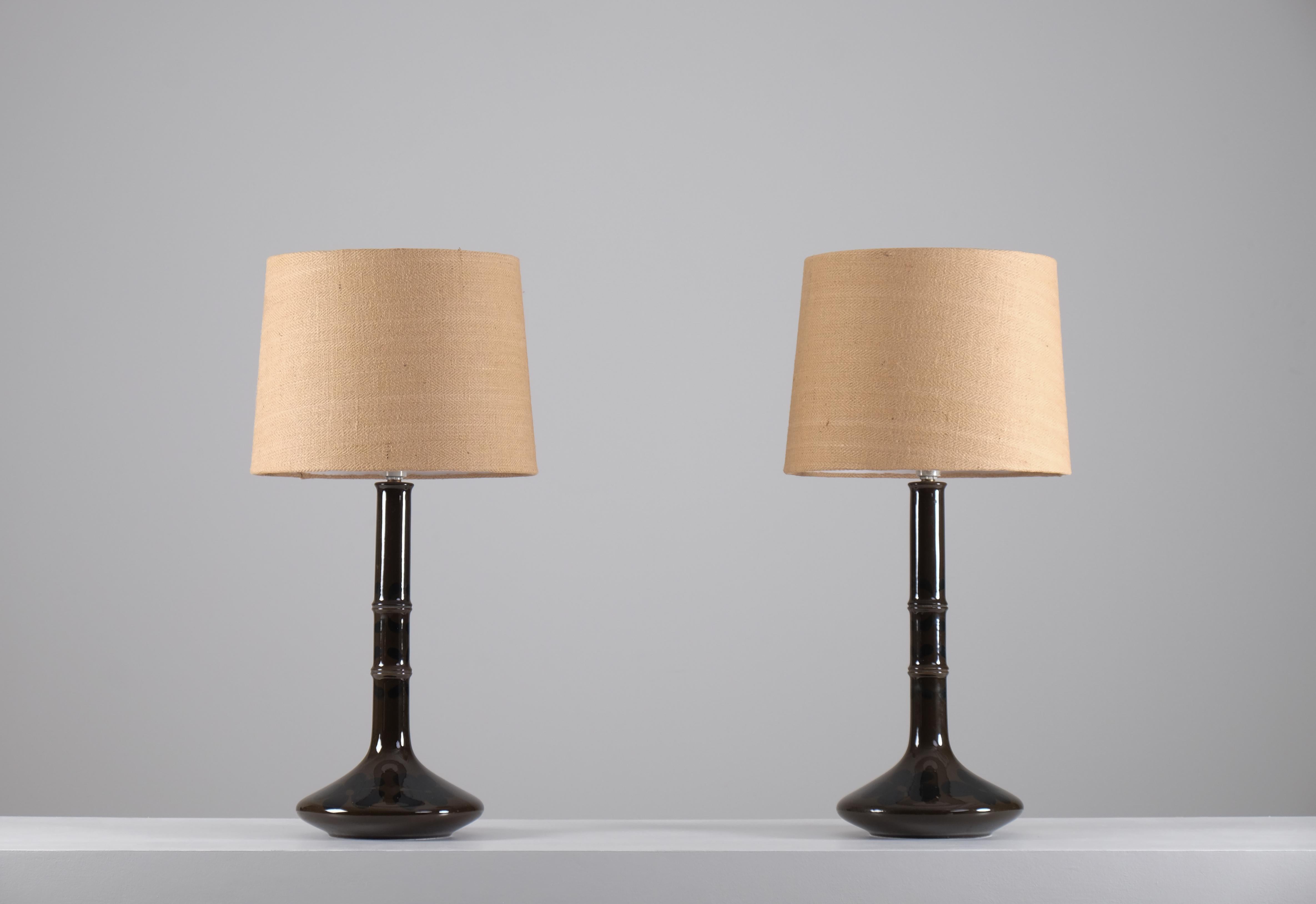 Danish Pair of Table Lamps, Denmark, 1960s