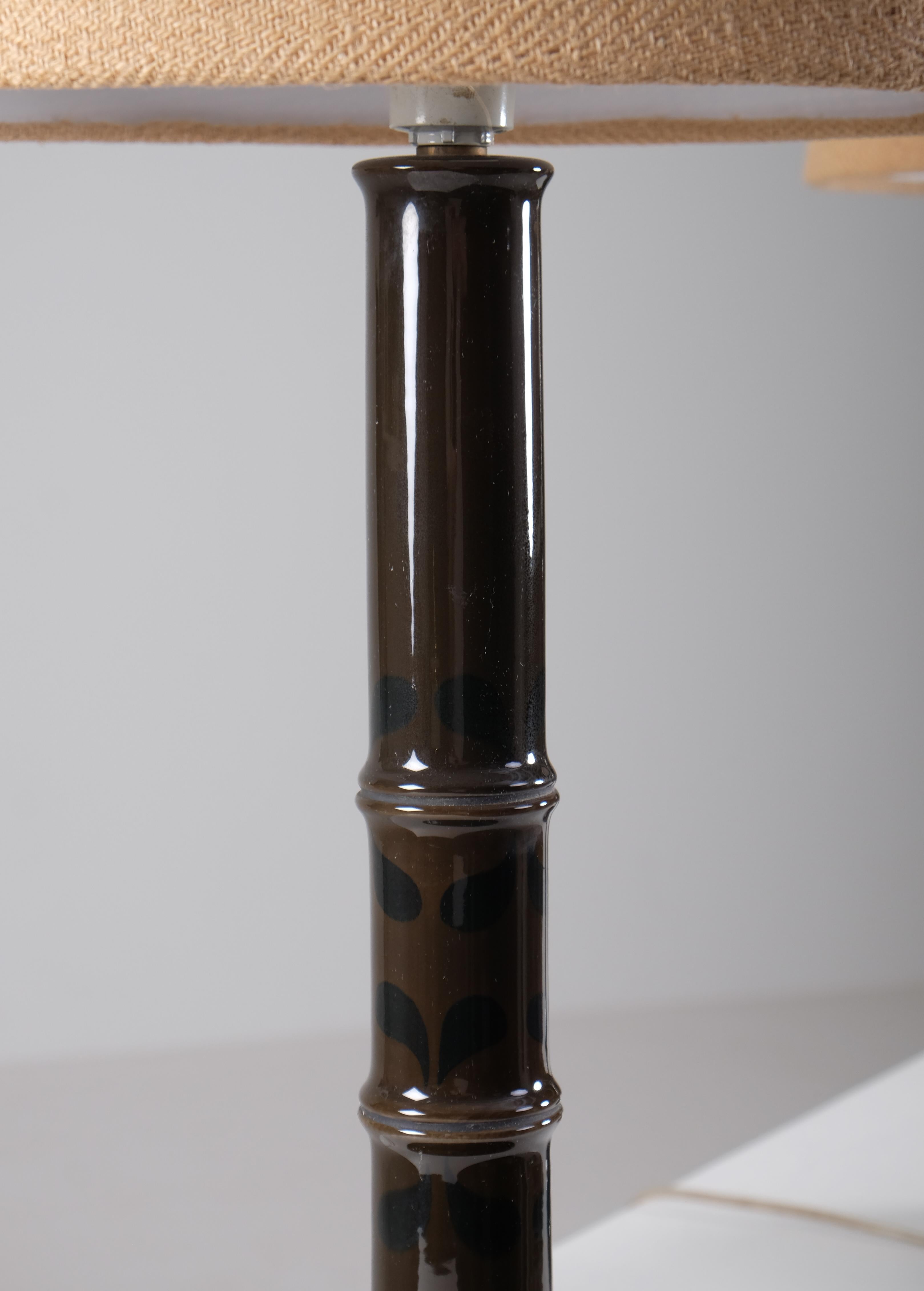 Faience Pair of Table Lamps, Denmark, 1960s