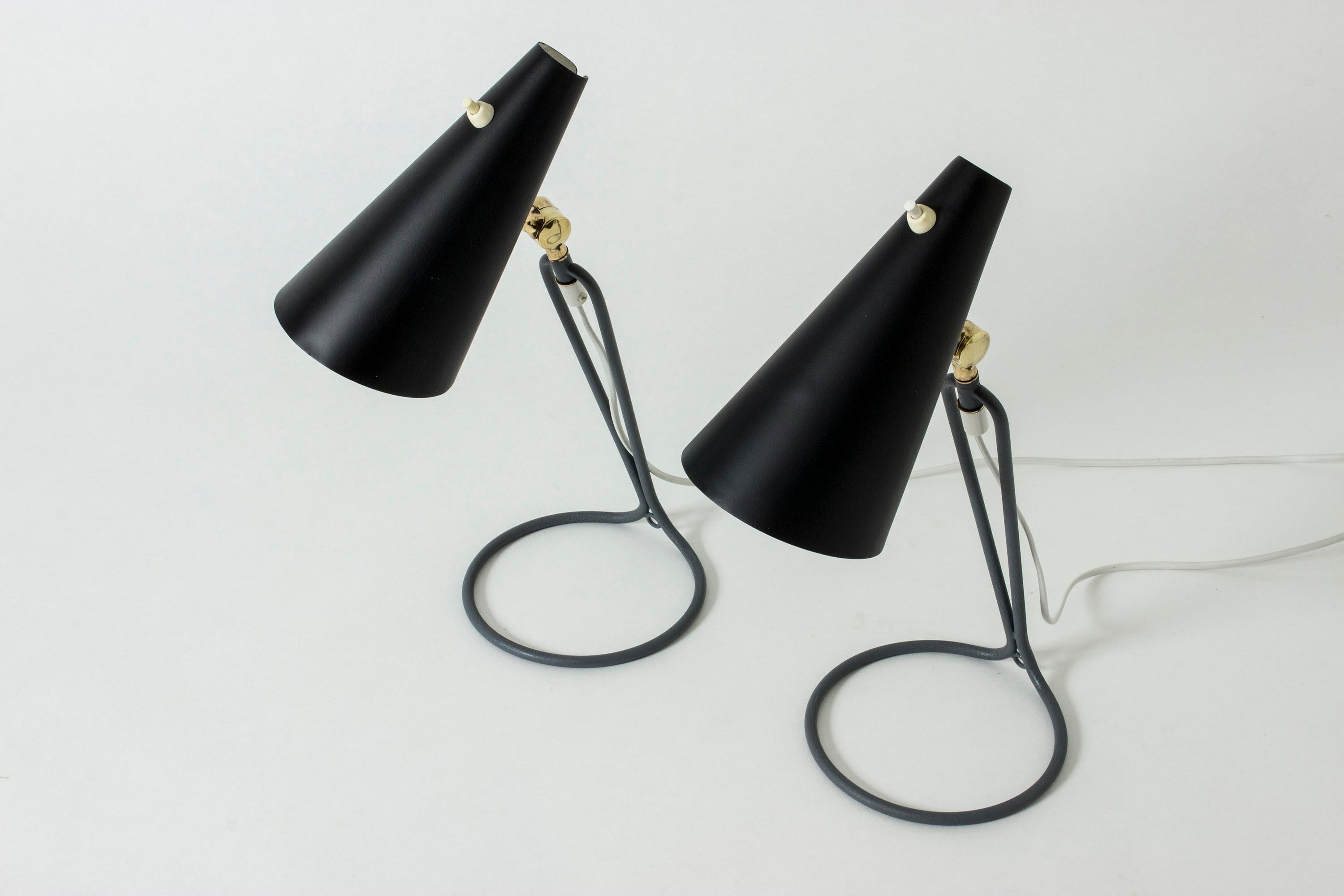 Tischlampen, entworfen von Bertil Brisborg für Nordiska Kompaniet, Schweden, Paar (Schwedisch) im Angebot