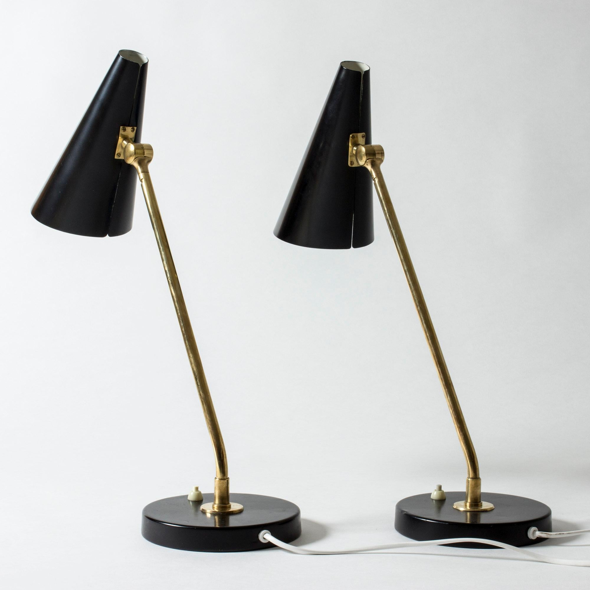 Swedish Pair of Table Lamps Designed by Bertil Brisborg for Nordiska Kompaniet, Sweden For Sale