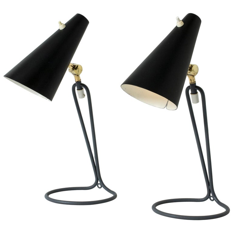 Pair of Table Lamps Designed by Bertil Brisborg for Nordiska Kompaniet, Sweden For Sale