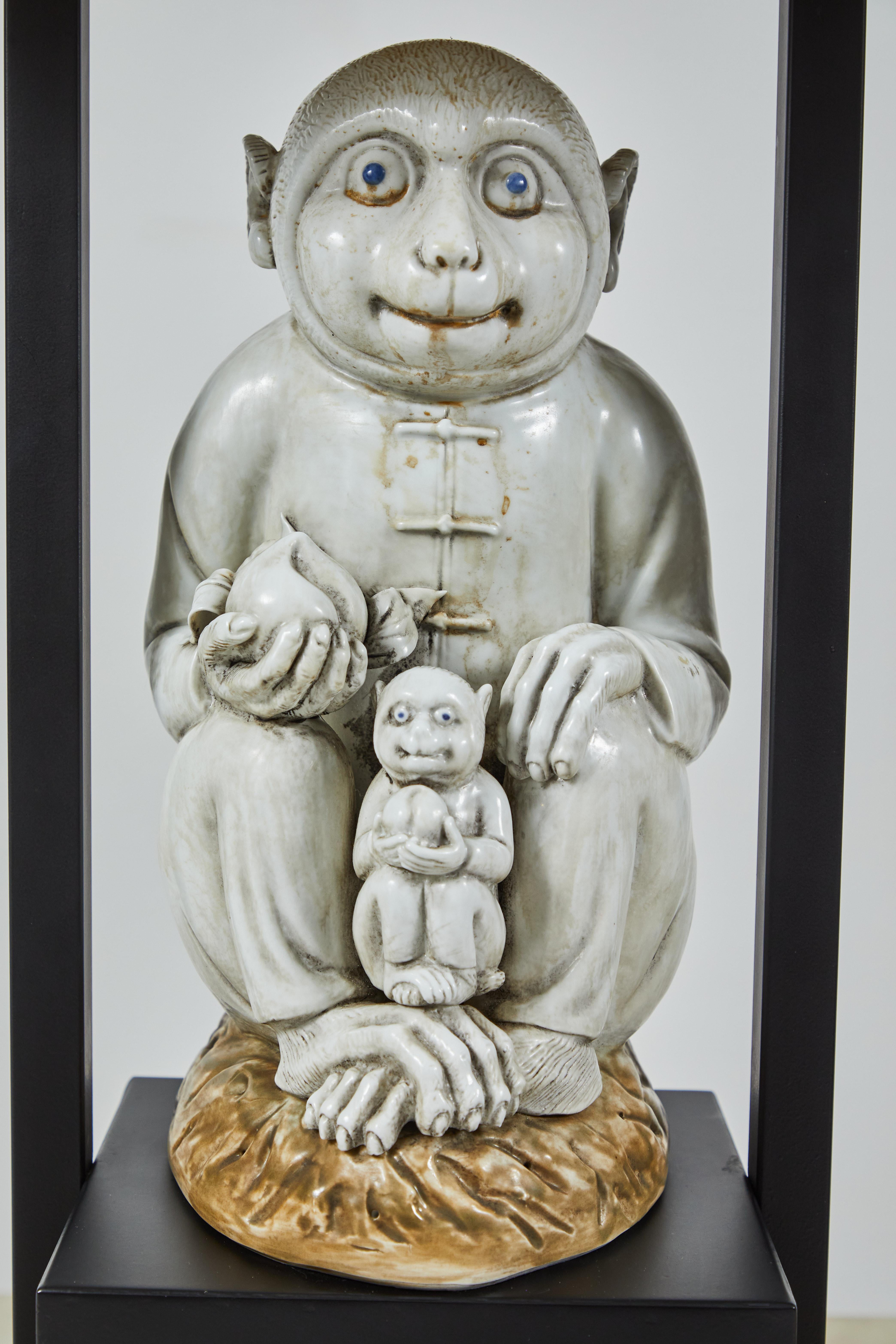 Pair of Table Lamps Featuring Chinese Monkeys Designed by Billy Haines 1