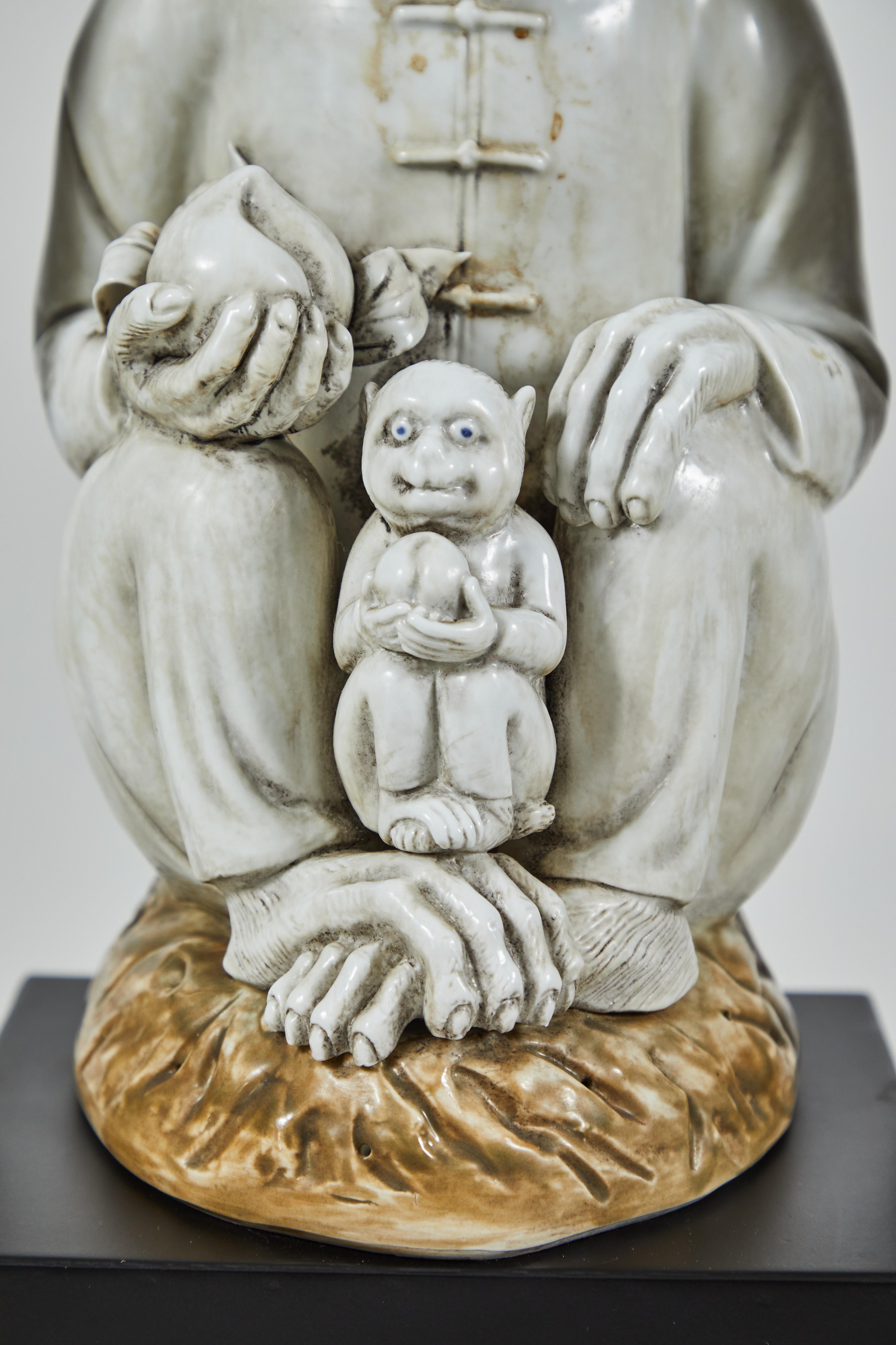 Pair of Table Lamps Featuring Chinese Monkeys Designed by Billy Haines 2