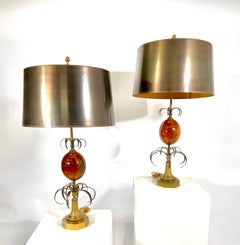 Pair of Table Lamps "Fractal" by Maison Charles