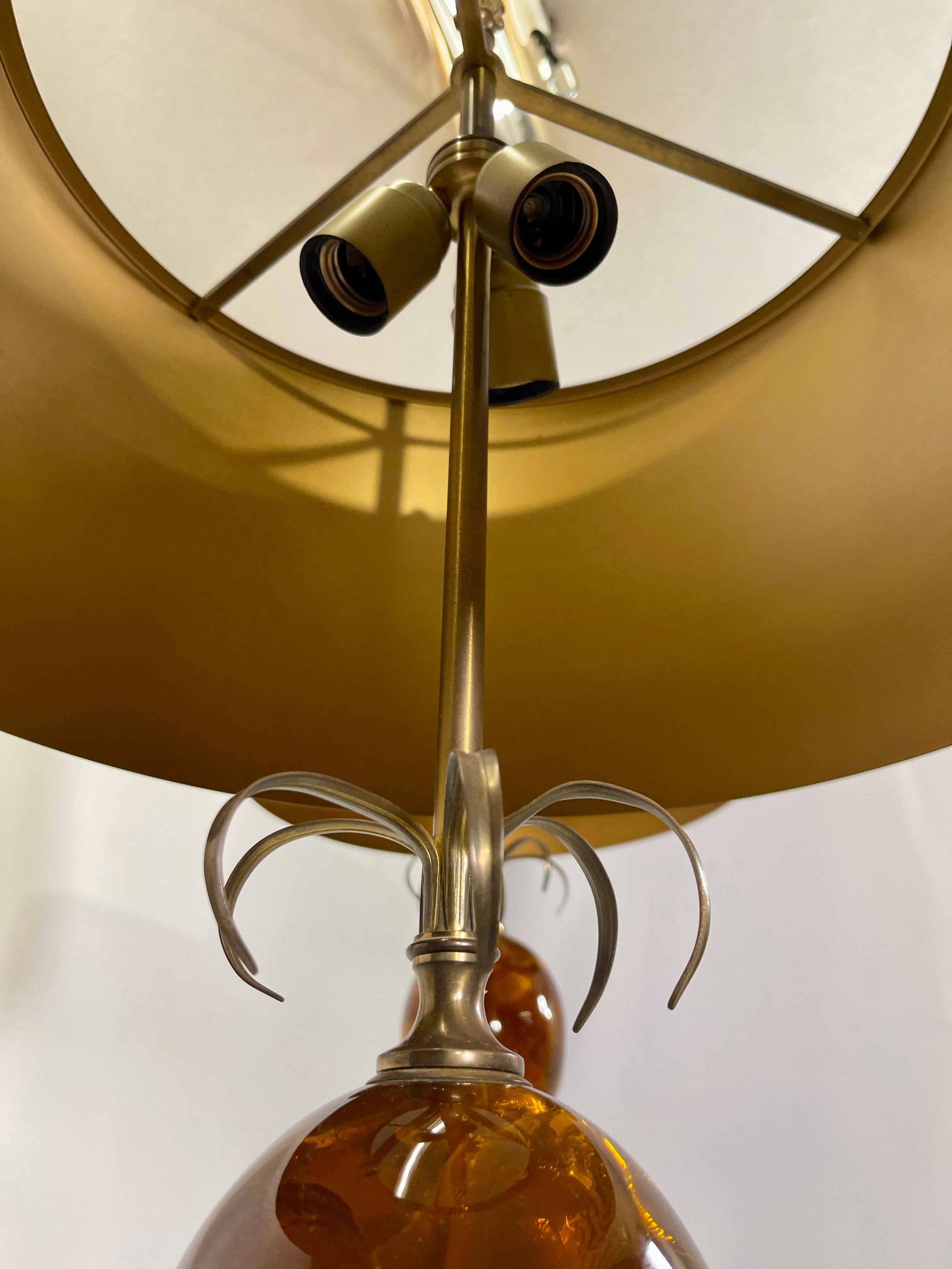 Paar Tischlampen „Fractal“ von Maison Charles (Ende des 20. Jahrhunderts) im Angebot