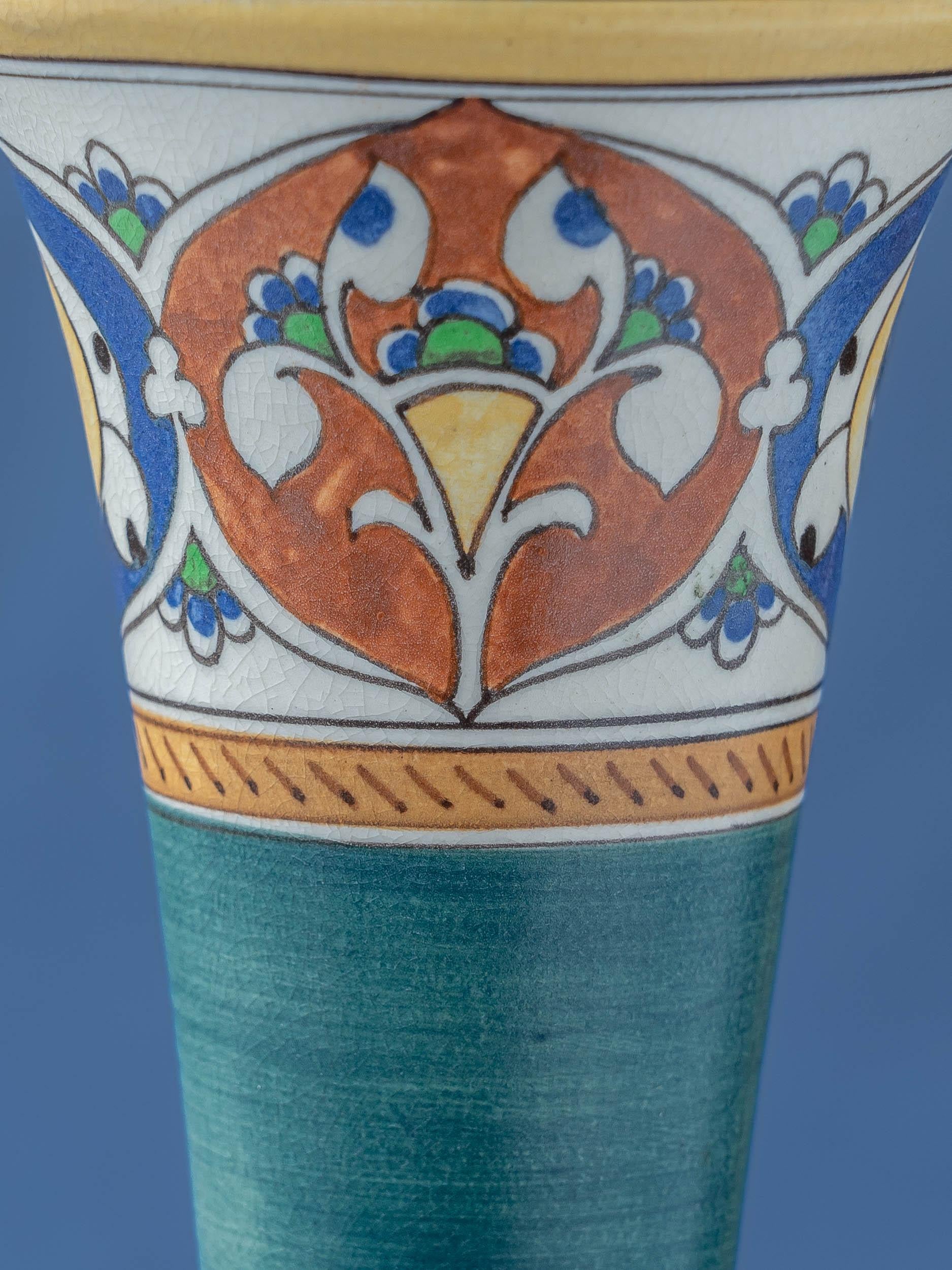 Antique Arnhemsche Fayencefabriek Twin Vase Lamps, Lindus Decor, 1910-1917 For Sale 1