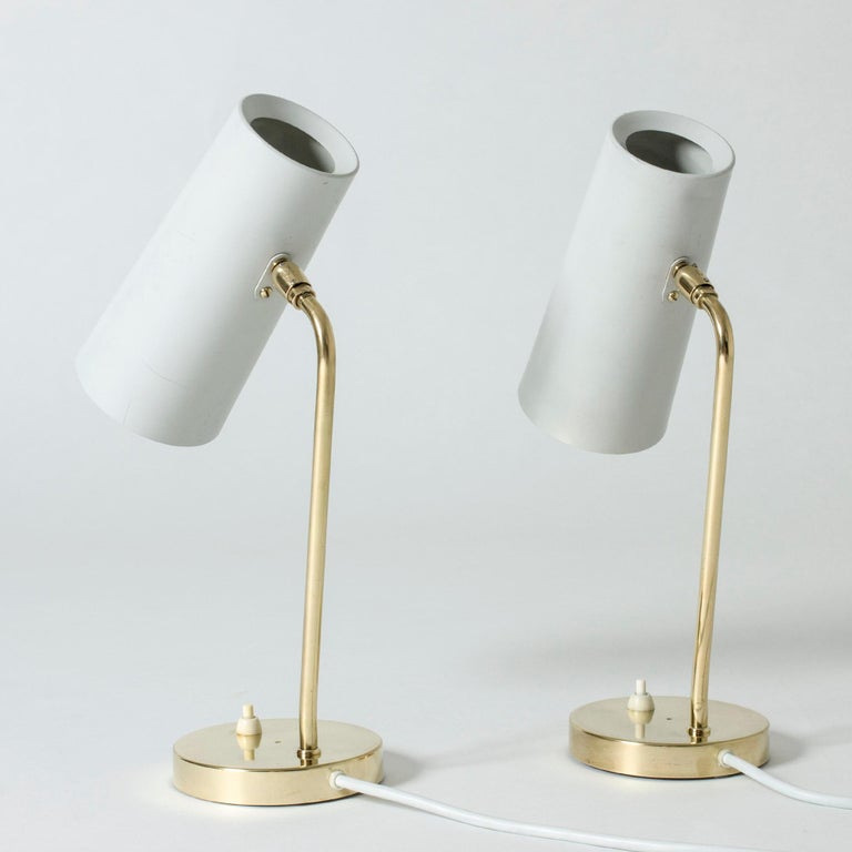 Scandinavian Modern Pair of Table Lamps from Böhlmarks, Sweden, 1950s For Sale