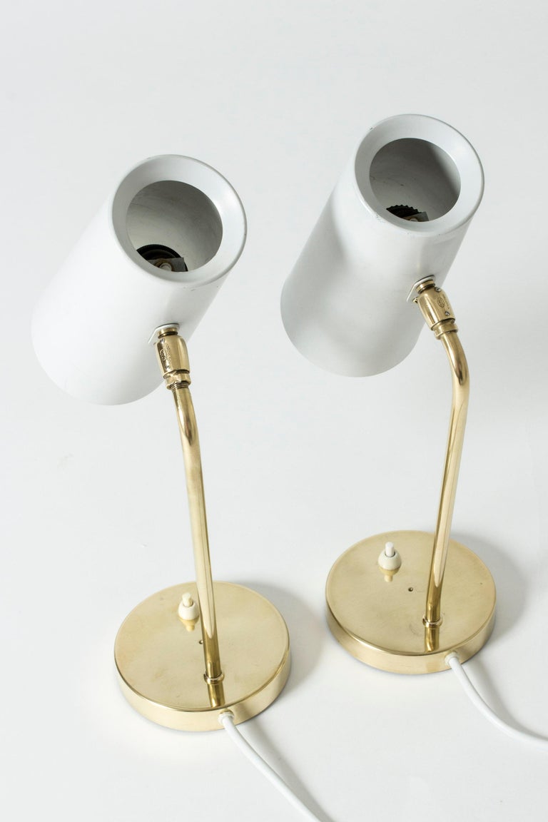Swedish Pair of Table Lamps from Böhlmarks, Sweden, 1950s For Sale