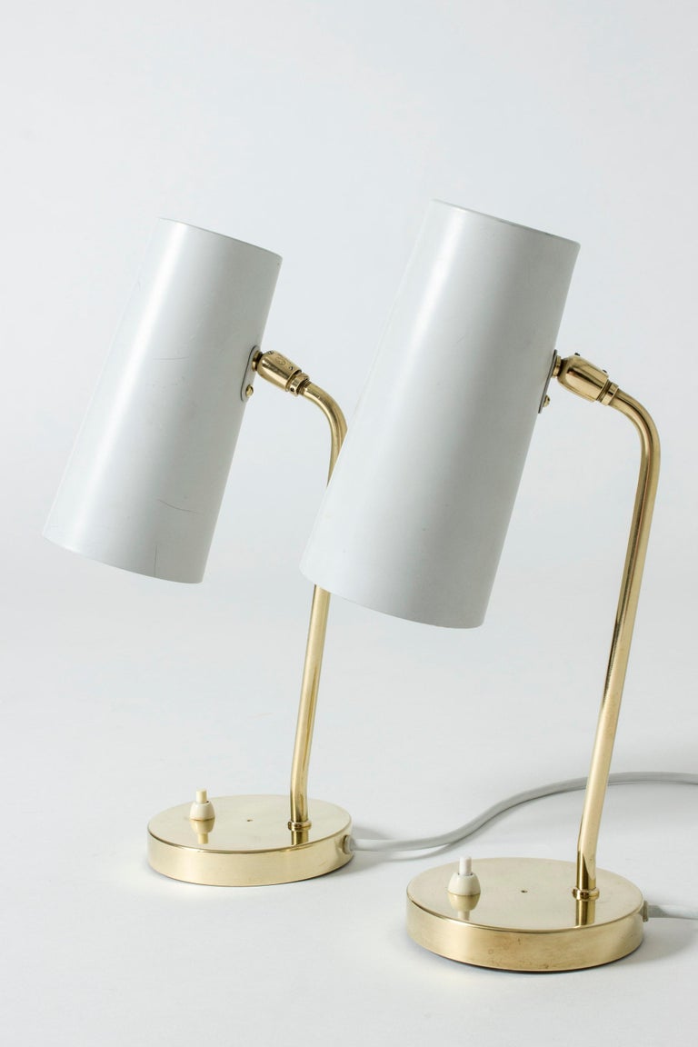 Pair of Table Lamps from Böhlmarks, Sweden, 1950s In Good Condition For Sale In Stockholm, SE