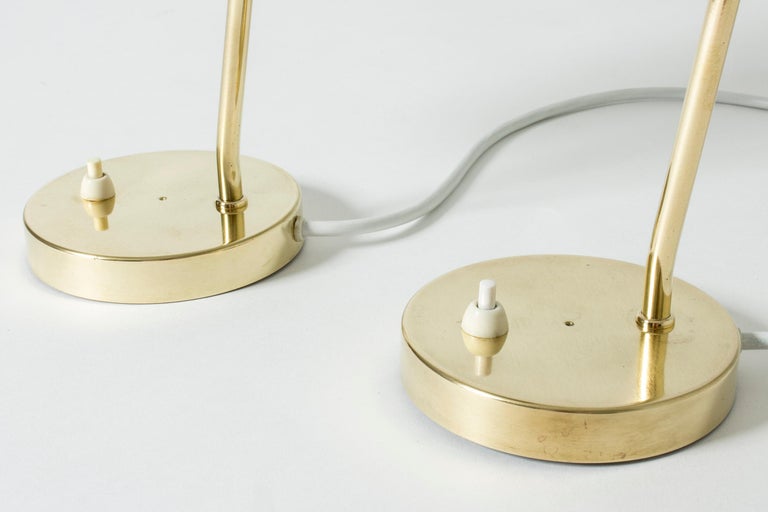 Mid-20th Century Pair of Table Lamps from Böhlmarks, Sweden, 1950s For Sale