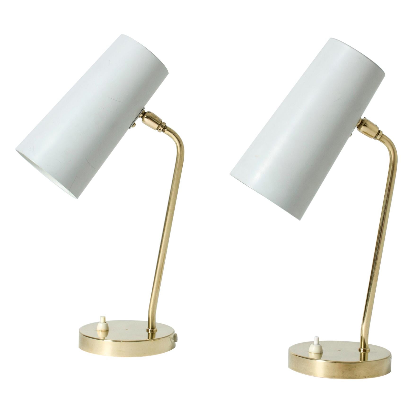 Pair of Table Lamps from Böhlmarks, Sweden, 1950s