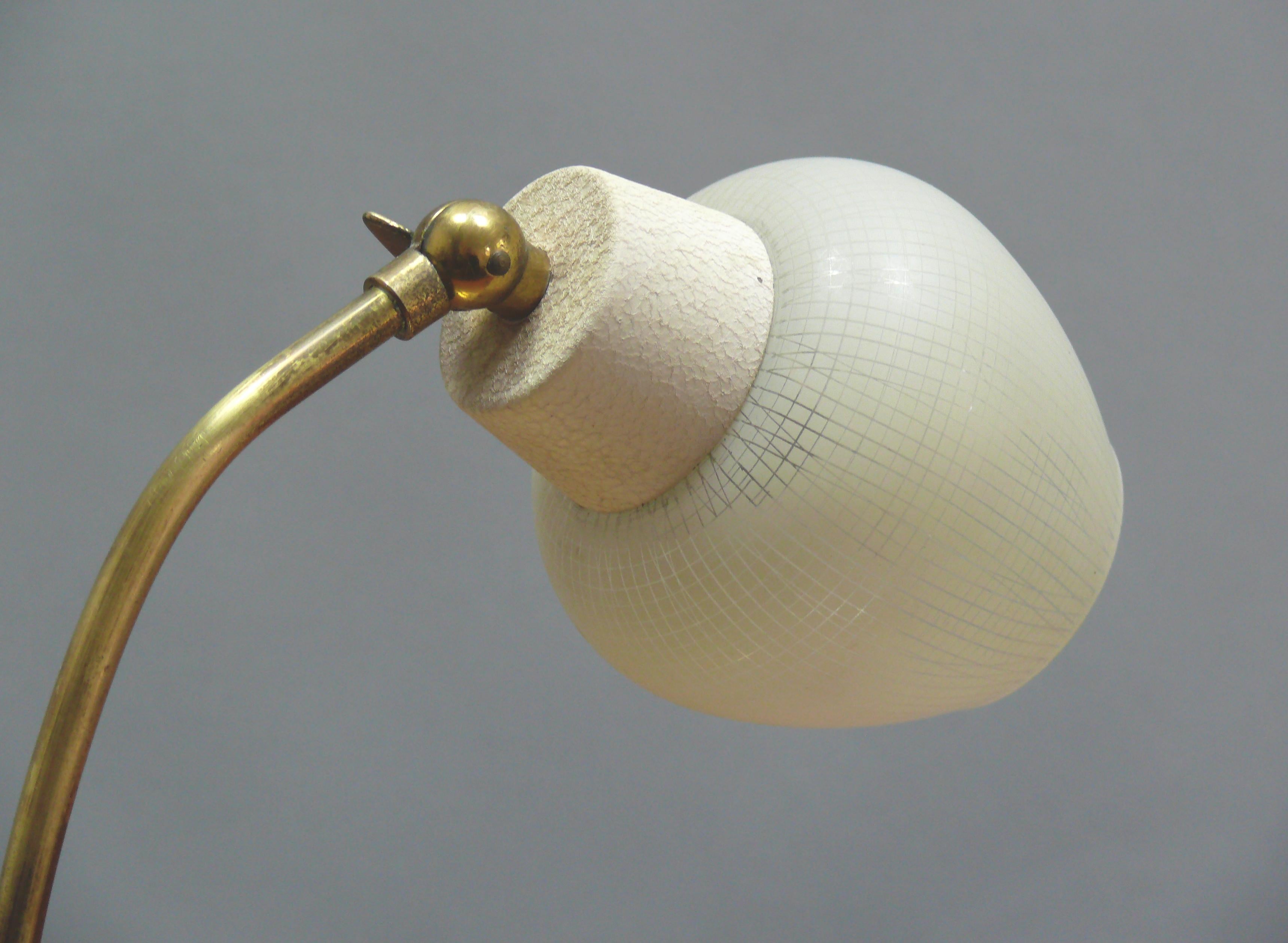 Paar Tischlampen – Glas, Metall, Deutschland, 1960er Jahre im Angebot 2