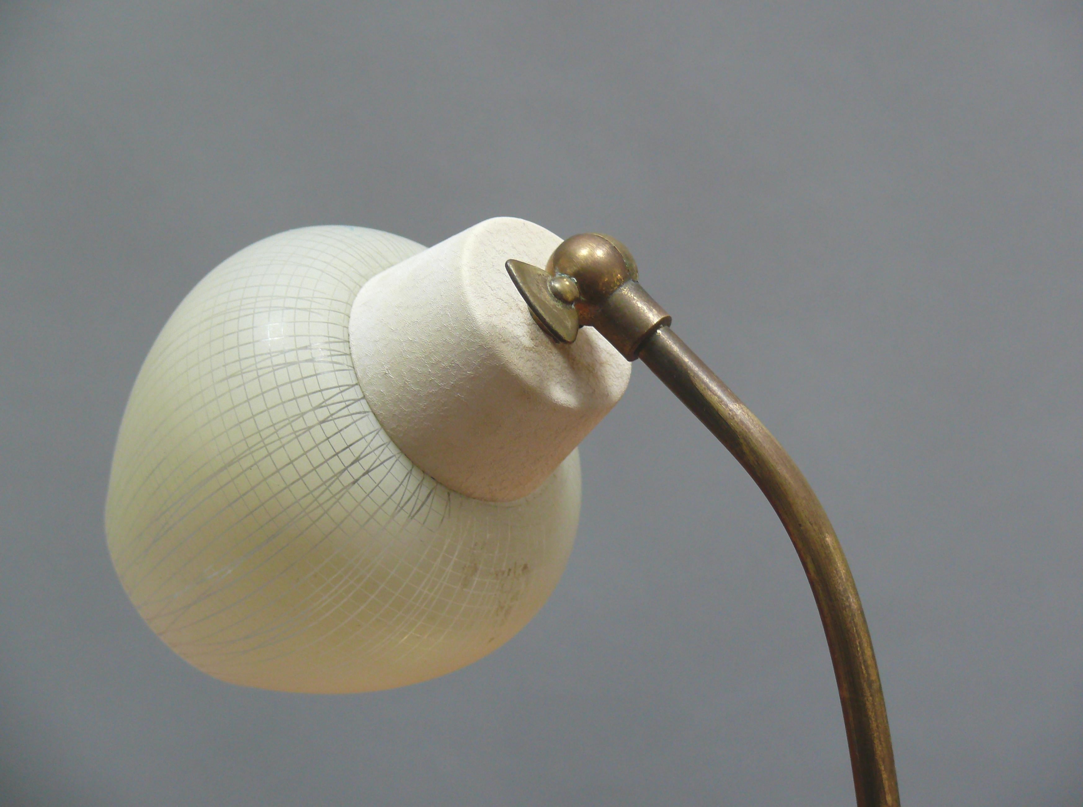 Paar Tischlampen – Glas, Metall, Deutschland, 1960er Jahre im Angebot 3