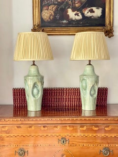 Pair of Table Lamps - Handmade Ceramic Unique Pieces Contemporary 21st Century
