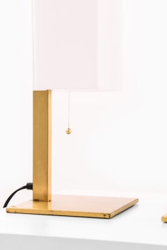 Pair of Table Lamps in Brass and Plastic by Lars-Gunnar Nordström, 1960s
