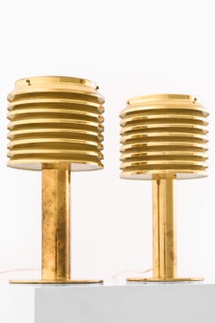 Pair of Table Lamps in Brass by Hans-Agne Jakobsson, 1950s