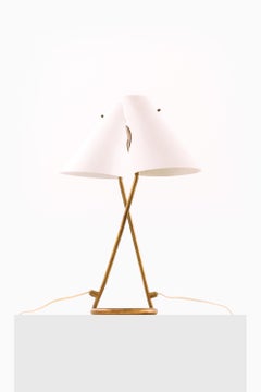 Pair of Table Lamps in Brass, Lacquer and Metal by Hans-Agne Jakobsson, 1950s