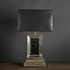 Coppia di lampade da tavolo in specchio scheggiato, XX secolo.