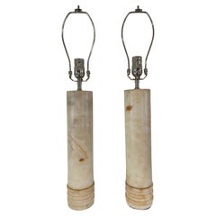 Pair of Table Lamps in Marble by Bergboms, Sweden, 1960's