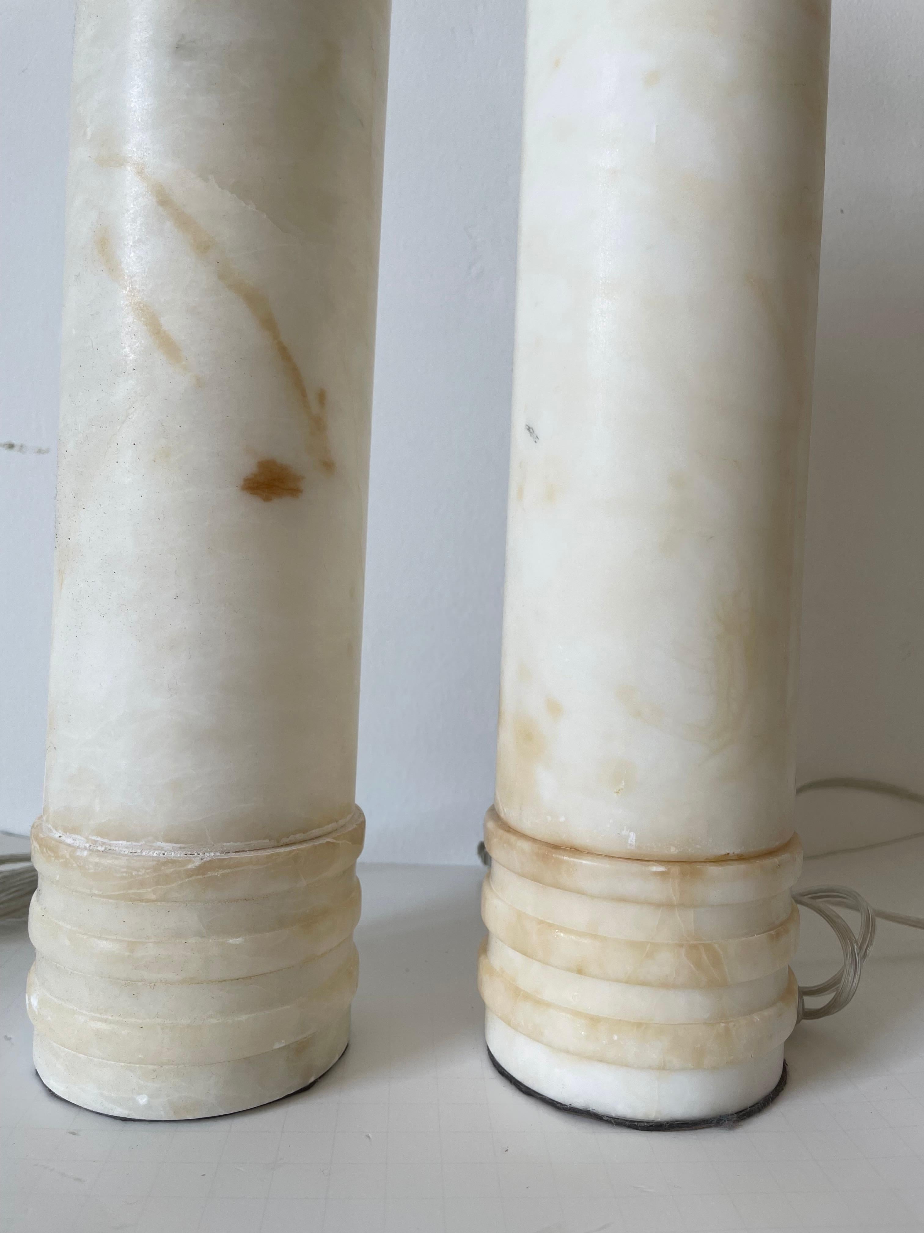 Pair of Table Lamps in Marble by Bergboms, Sweden, 1960's  For Sale 1