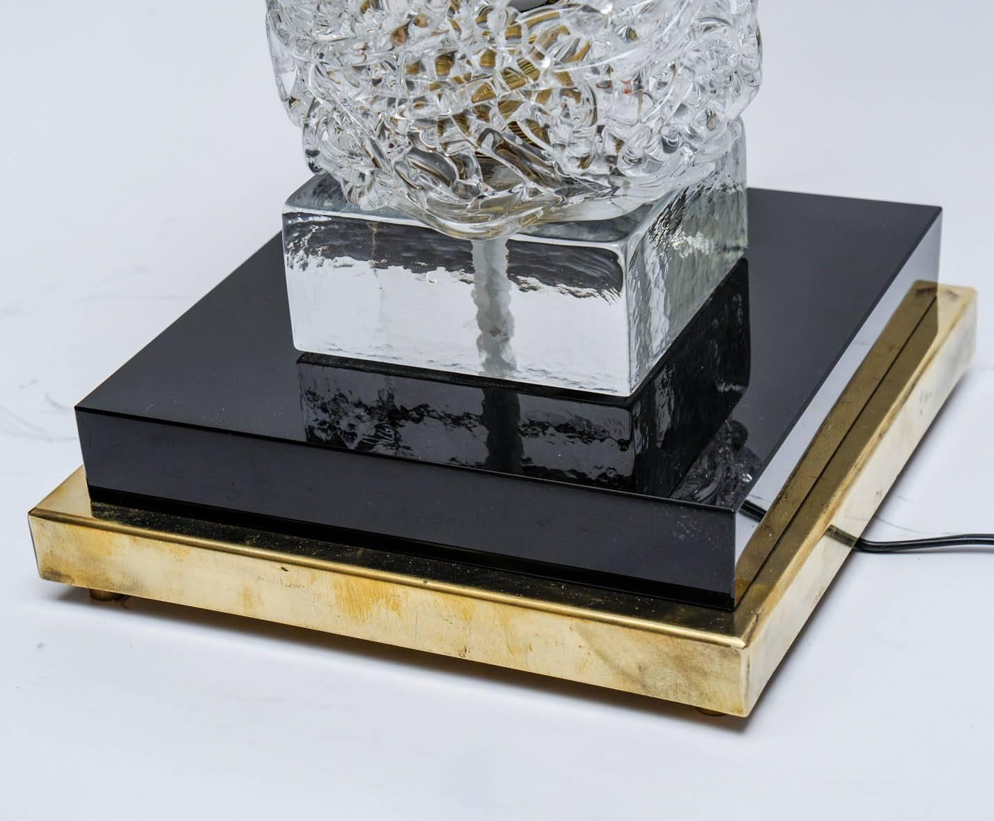 Late 20th Century Pair of Table Lamps in Murano Glass