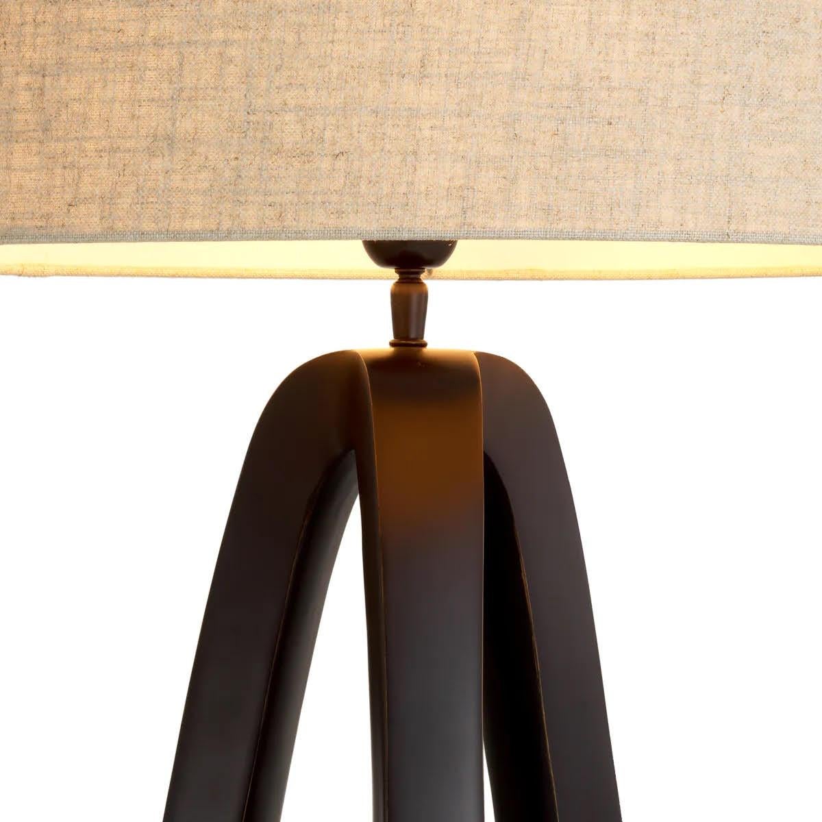 Paire de lampes de table en bronze patiné avec base en granit noir. Neuf - En vente à Saint-Ouen, FR