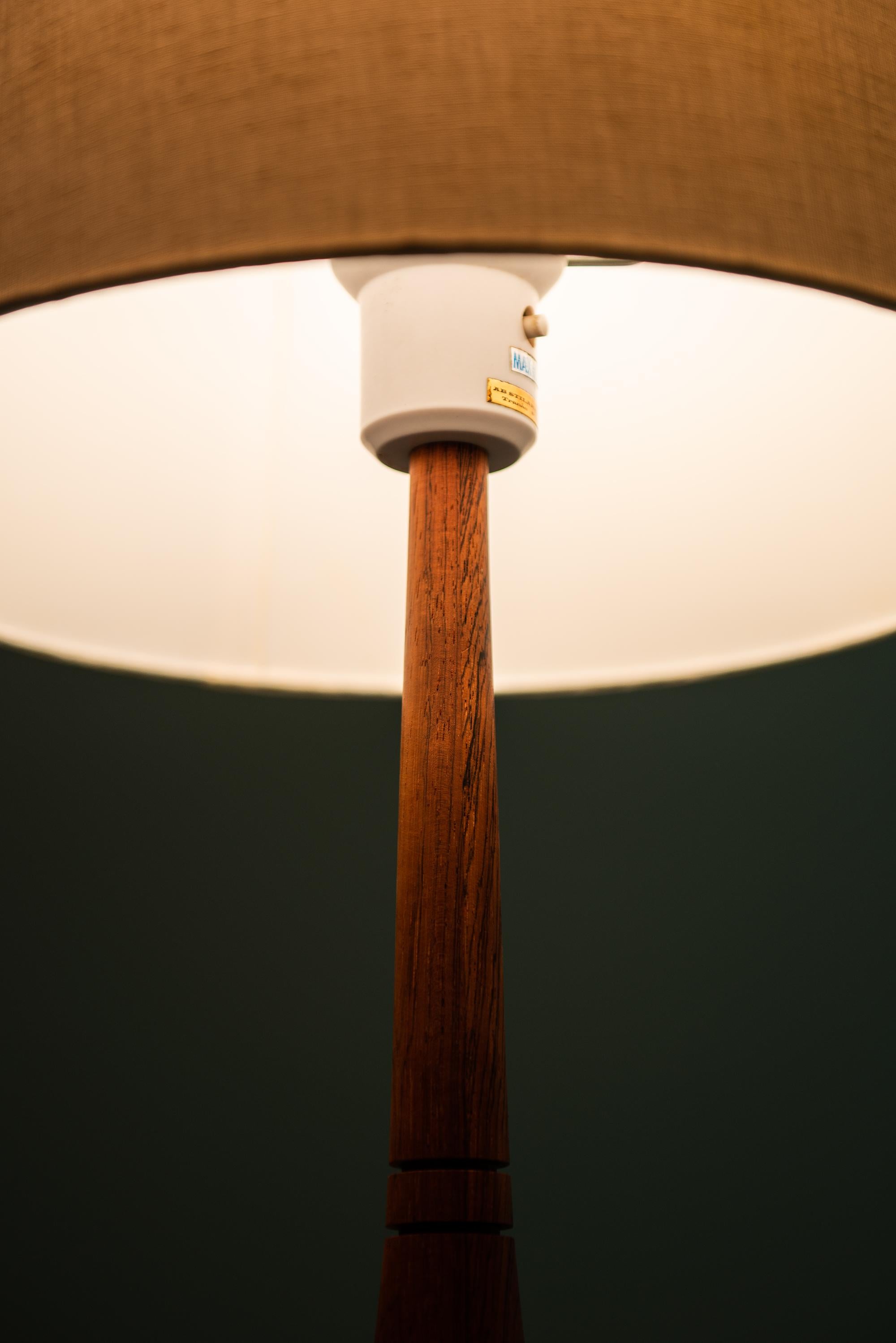 Pair of Table Lamps in Rosewood Produced by AB Stilarmatur in Sweden 2