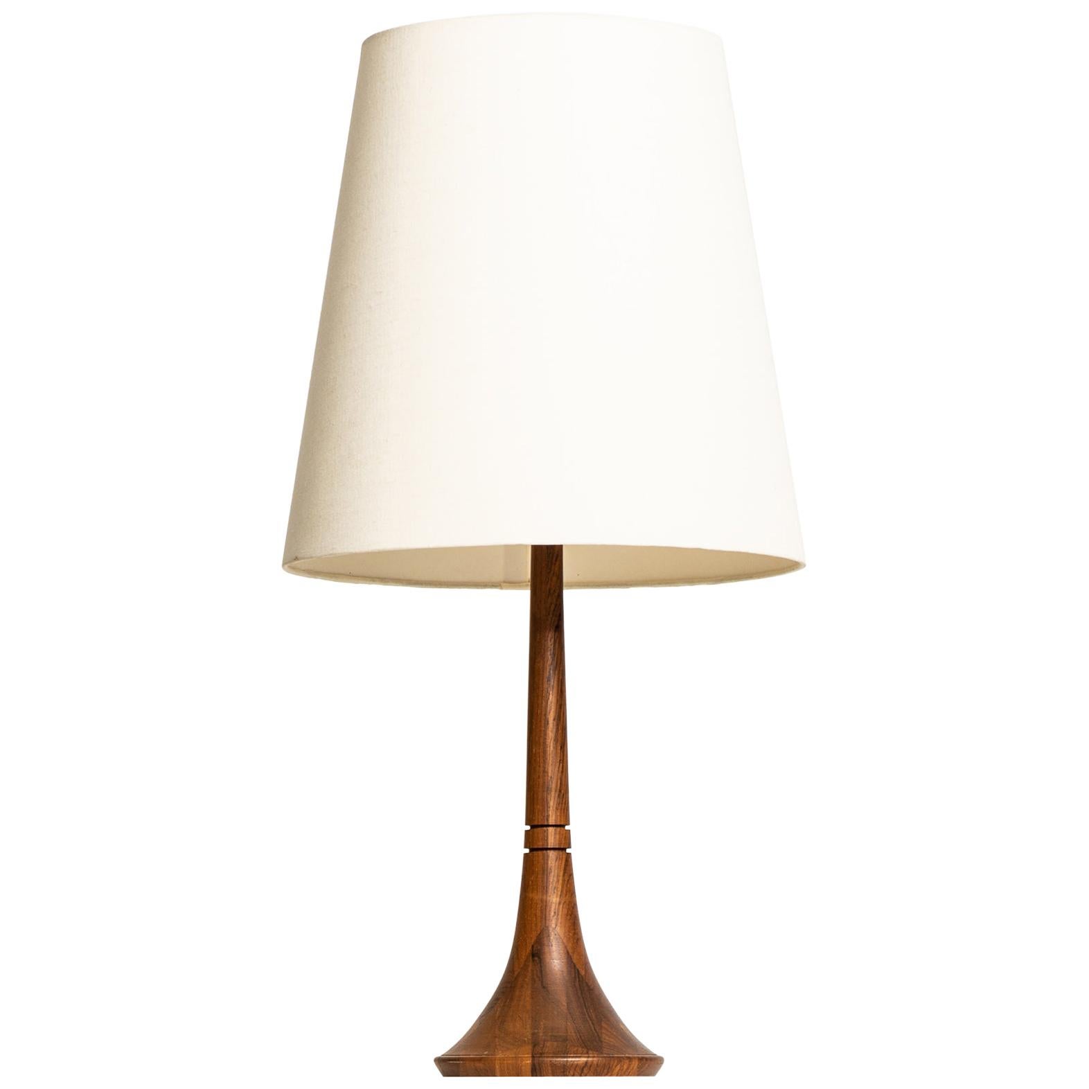 Pair of Table Lamps in Rosewood Produced by AB Stilarmatur in Sweden