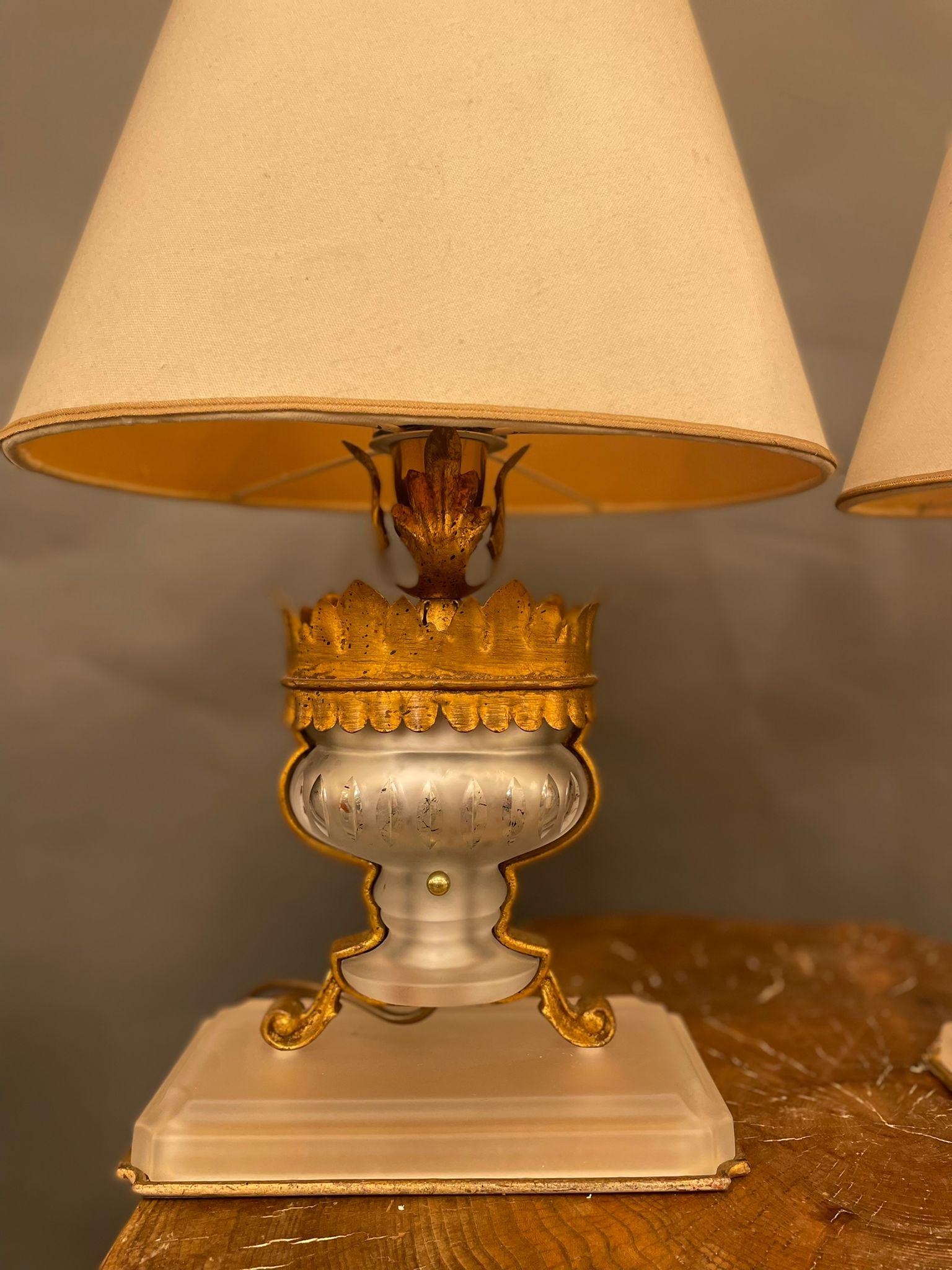 French Pair of Table Lamps in the Style of Maison Bagues