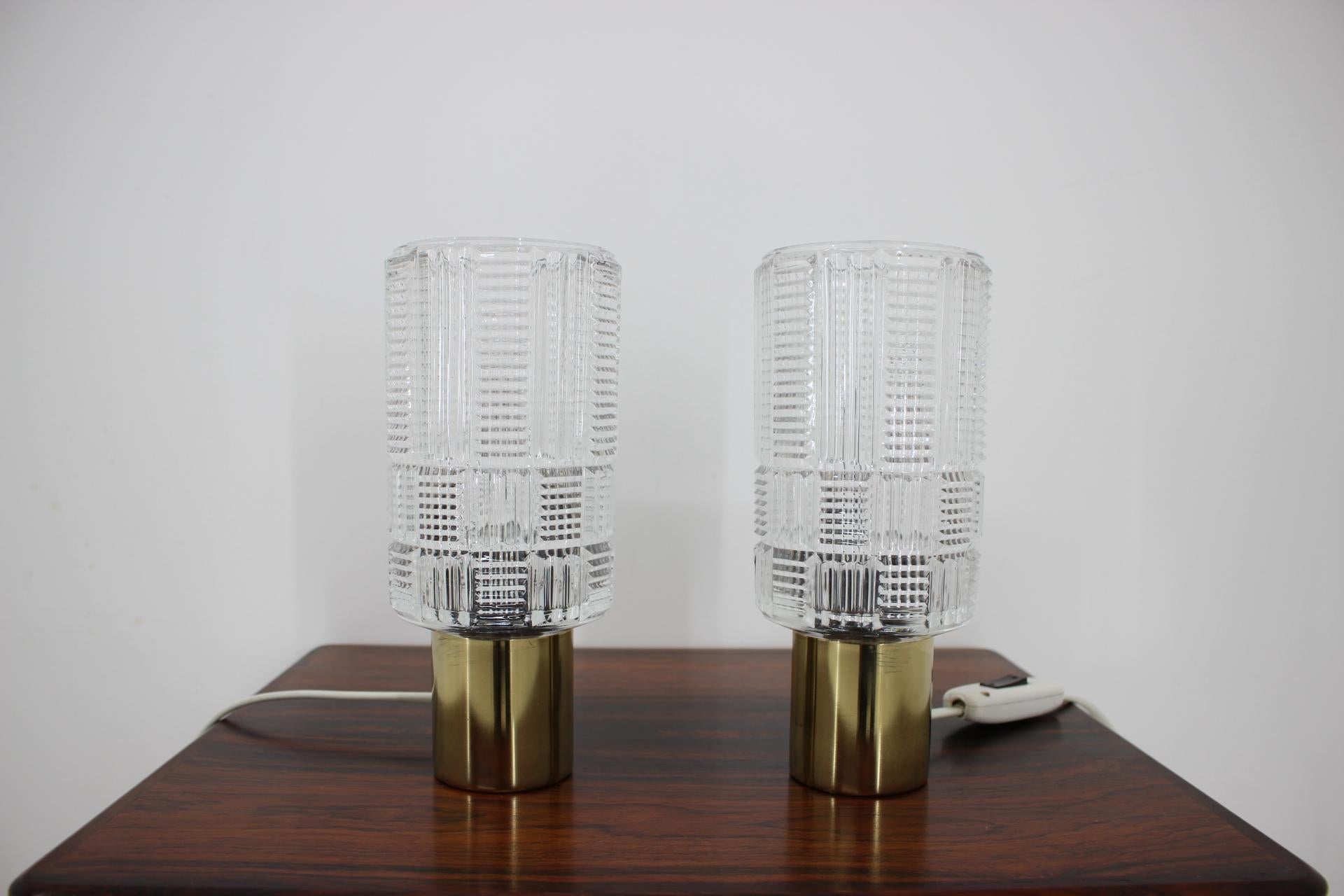 - Made in Czechoslovakia
- Made of brass, glass
- Re-polished
- Fully funktional
- Good, original condition.
