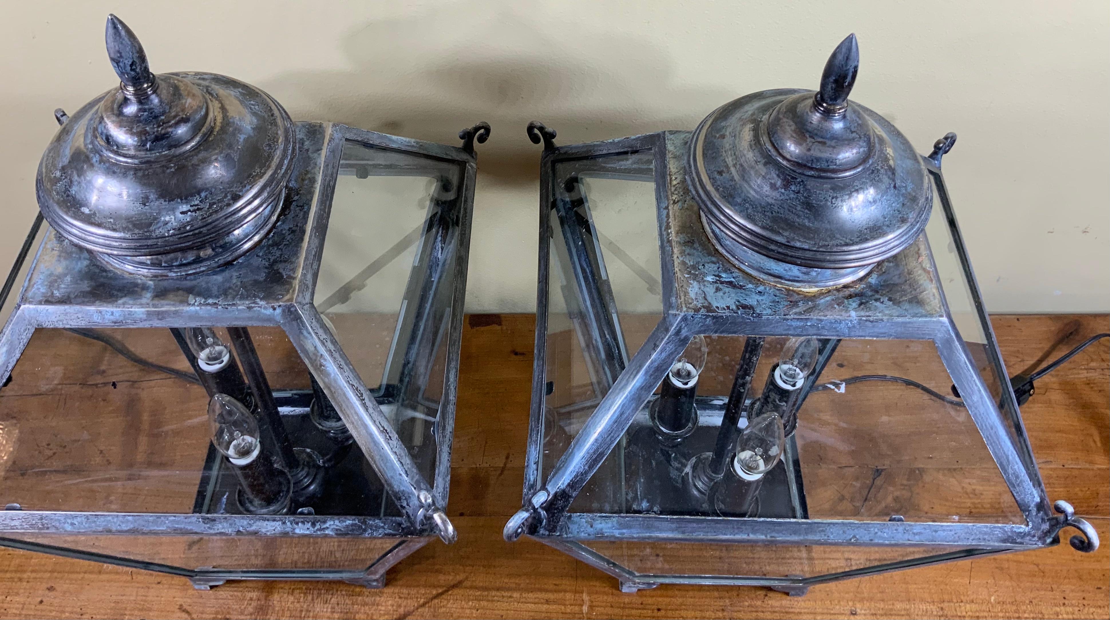 Pair of Table Lamps Lantern 3