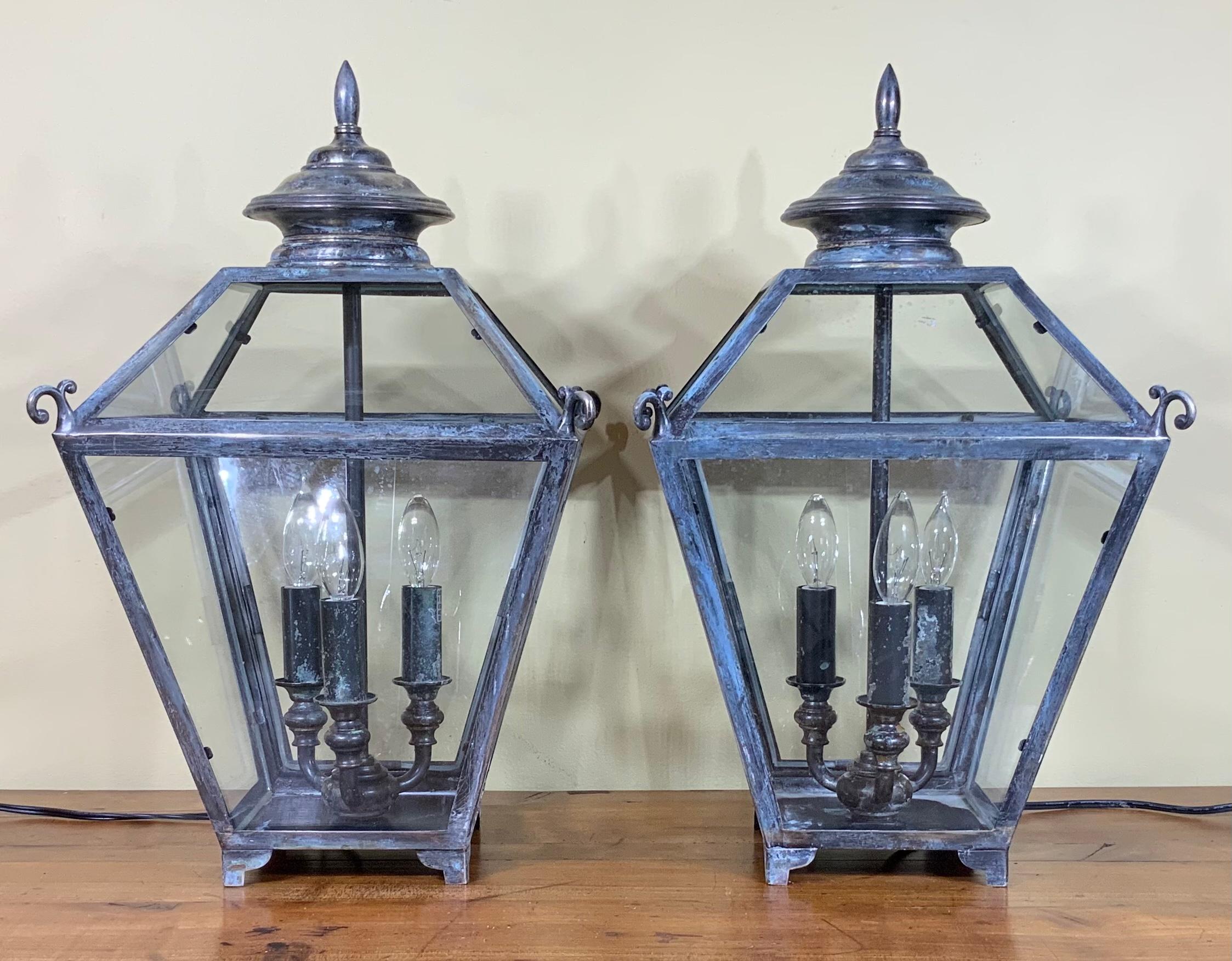 Pair of Table Lamps Lantern 4