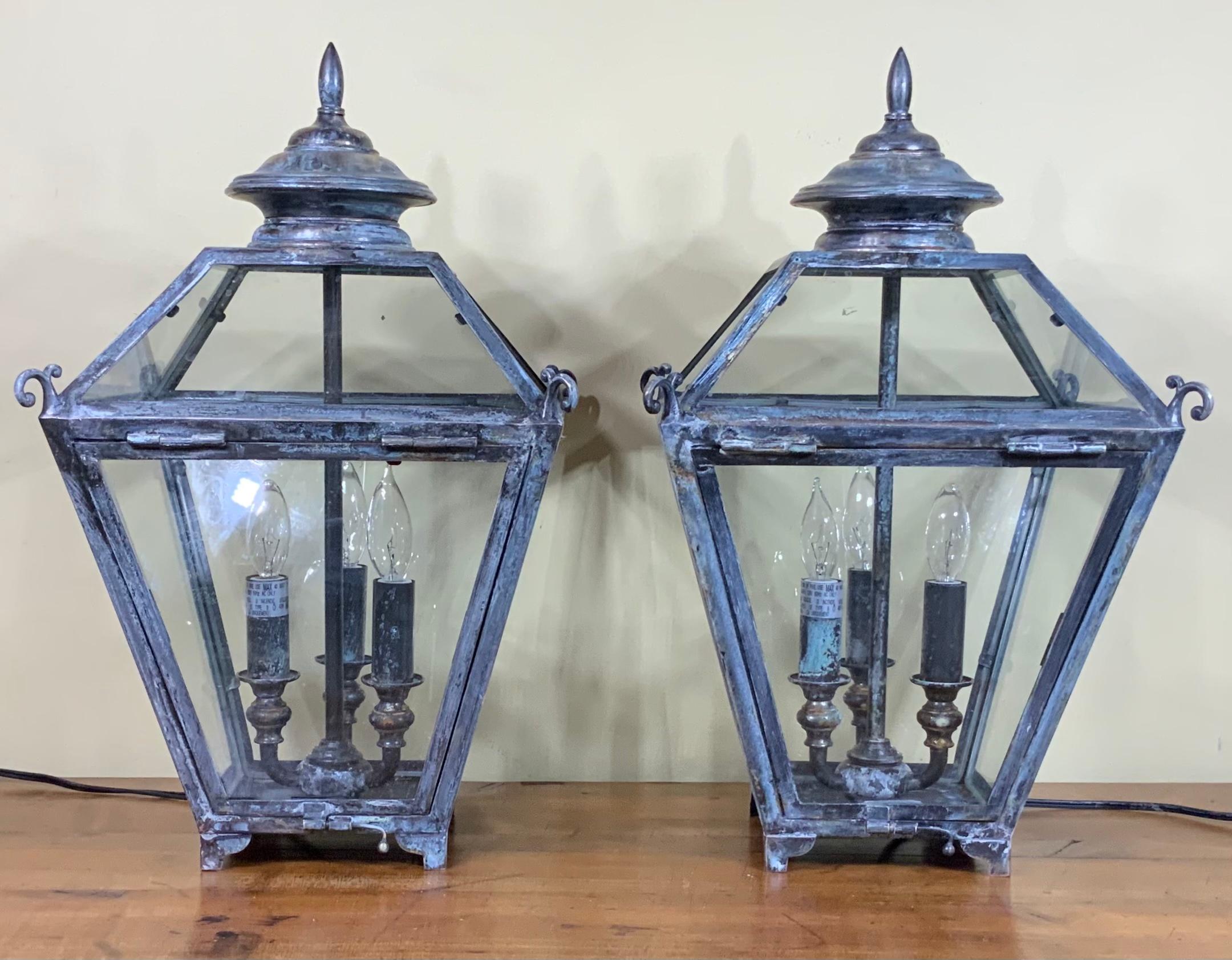 Unknown Pair of Table Lamps Lantern
