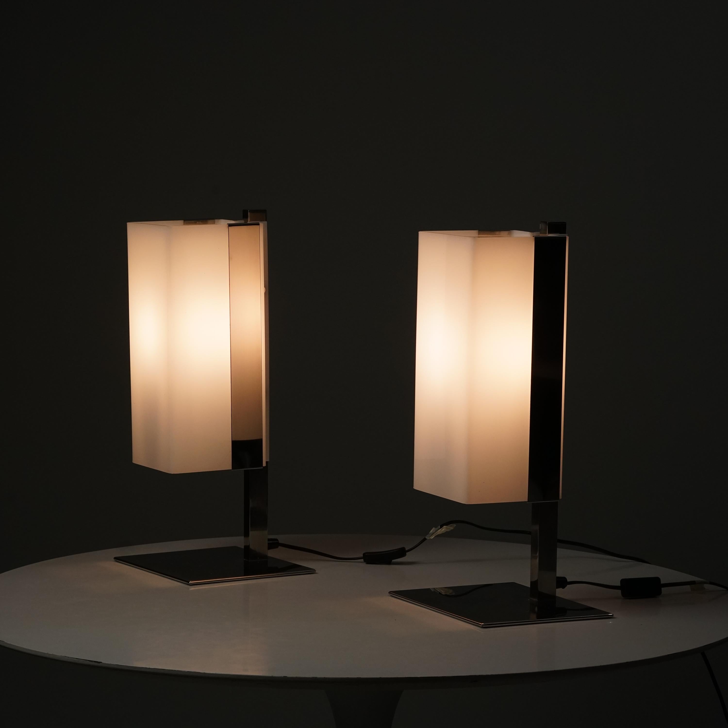 Late 20th Century Pair of Table Lamps, Lars-Gunnar Nordström, Metallimestarit, 1970s For Sale