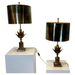 Pair of Table Lamps "Lotus" by Maison Charles
