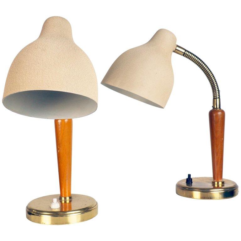 Paire de Lampes de Table Fabriquées par EOS, Suède, Années 1950 Bon état - En vente à Goteborg, SE