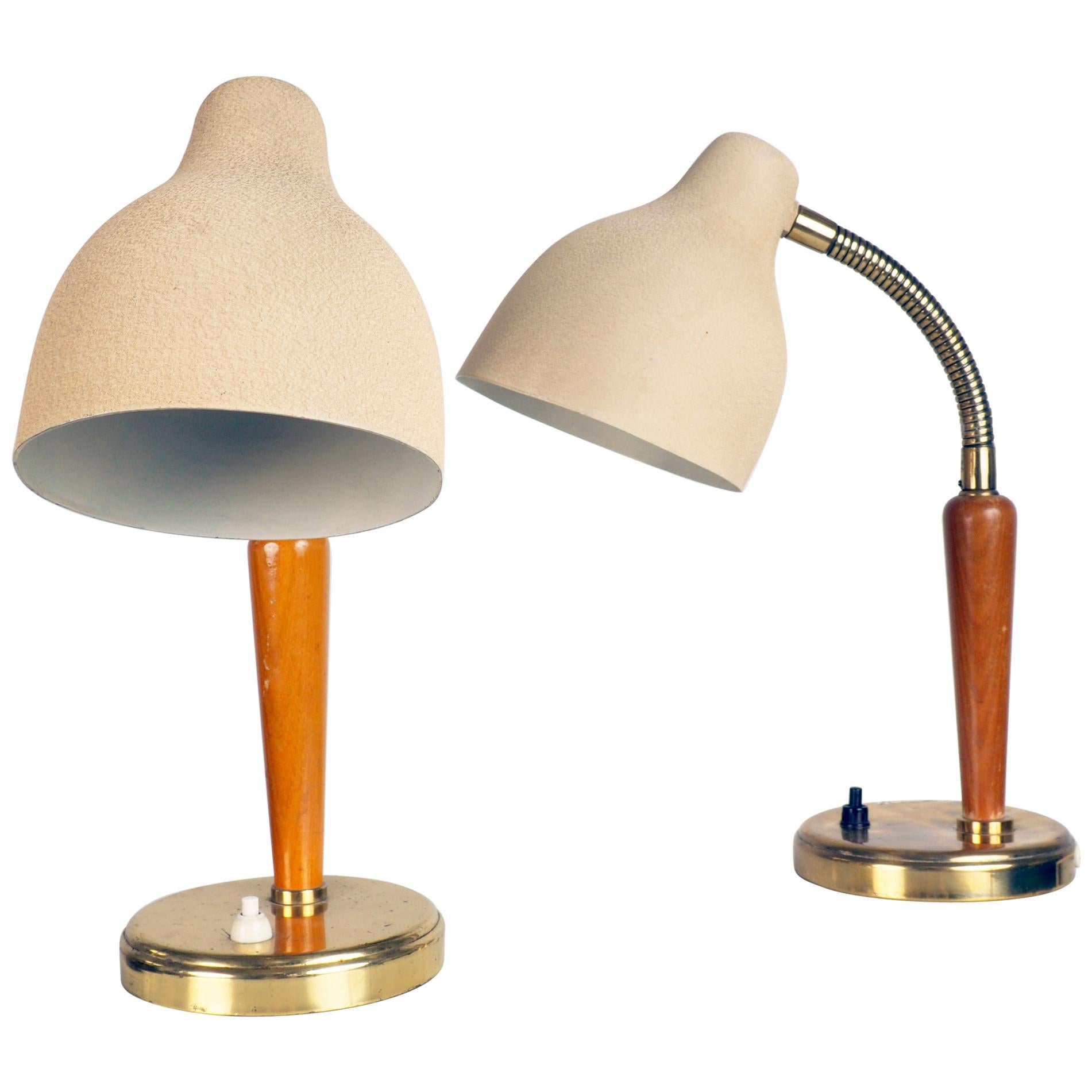 Paire de Lampes de Table Fabriquées par EOS, Suède, Années 1950