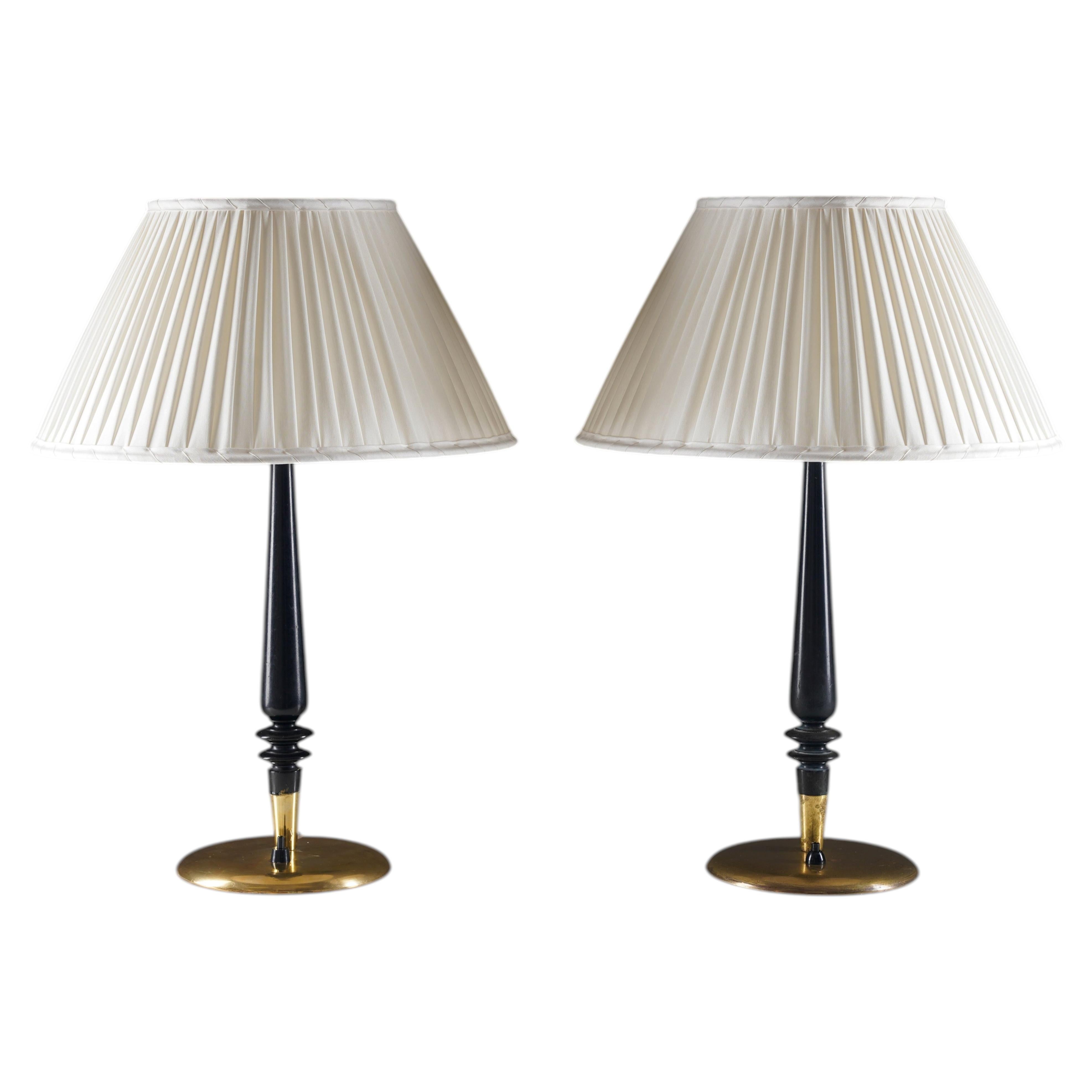 Pair of table lamps model 30592 by Nordiska Kompaniet, Sweden