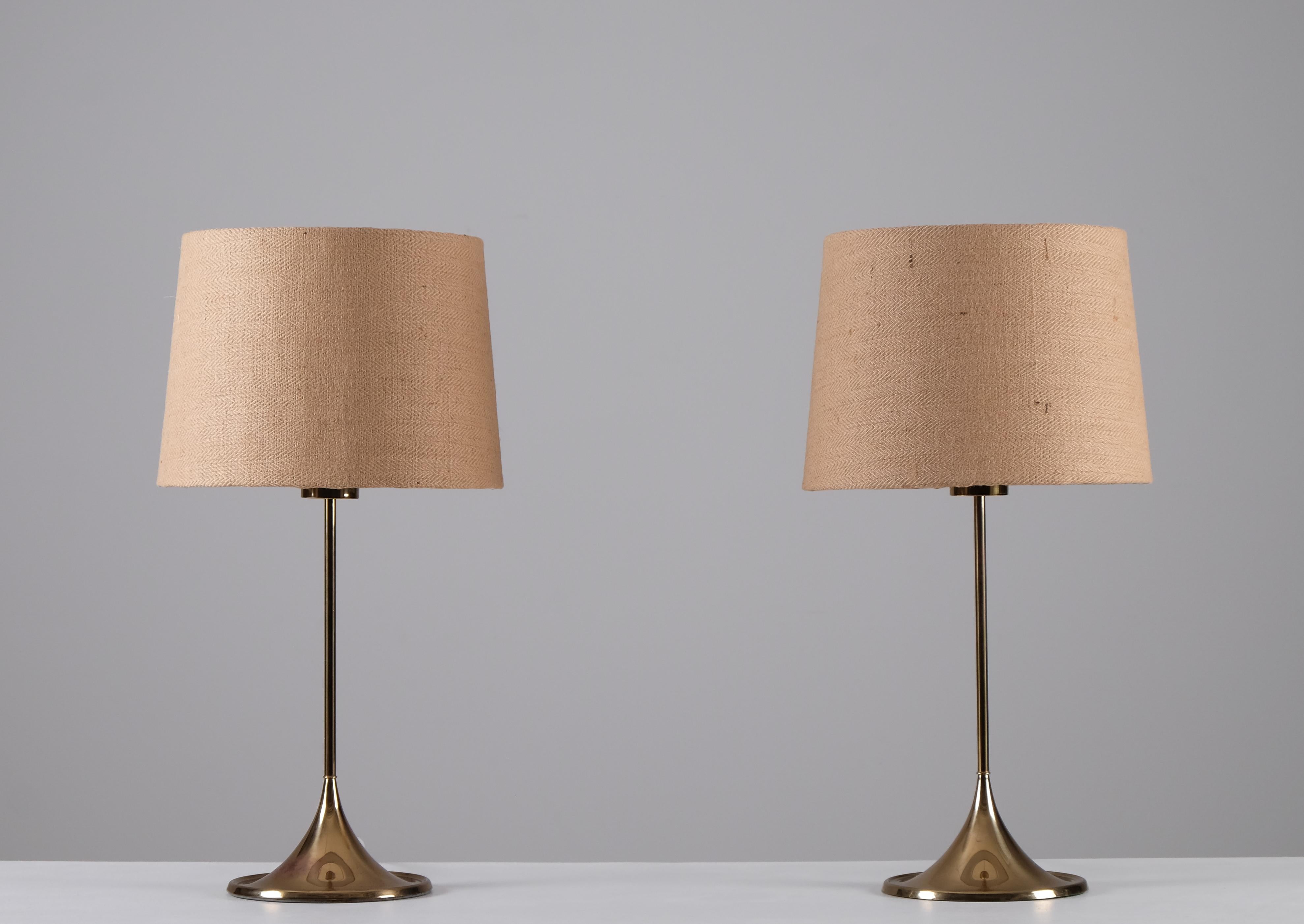 Scandinave moderne Paire de lampes de bureau modèle B-024, Bergboms, Suède, années 1960 en vente