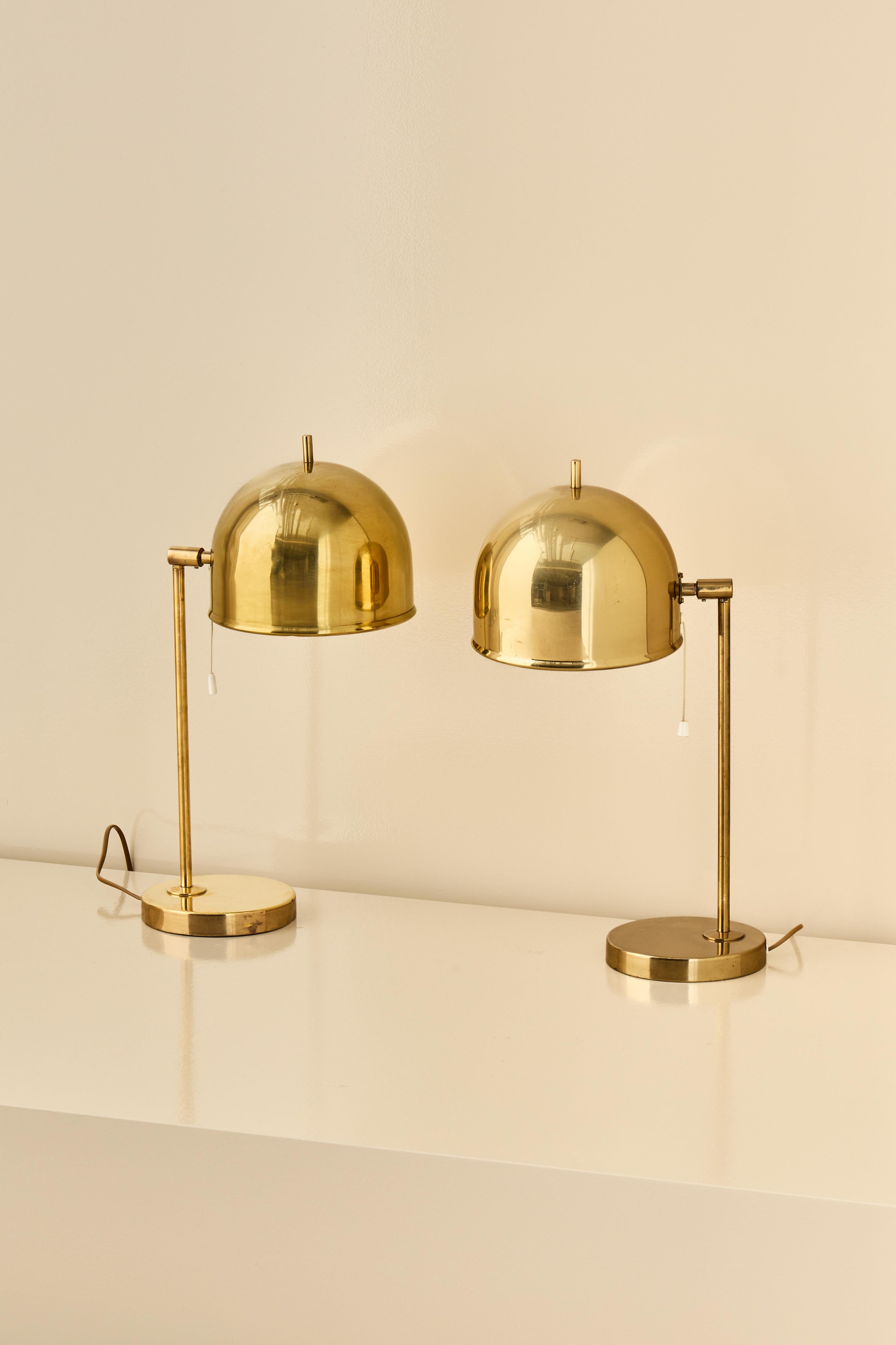 Scandinavo moderno Coppia di lampade da tavolo Modello B-075, Bergboms, Svezia, anni '60 in vendita