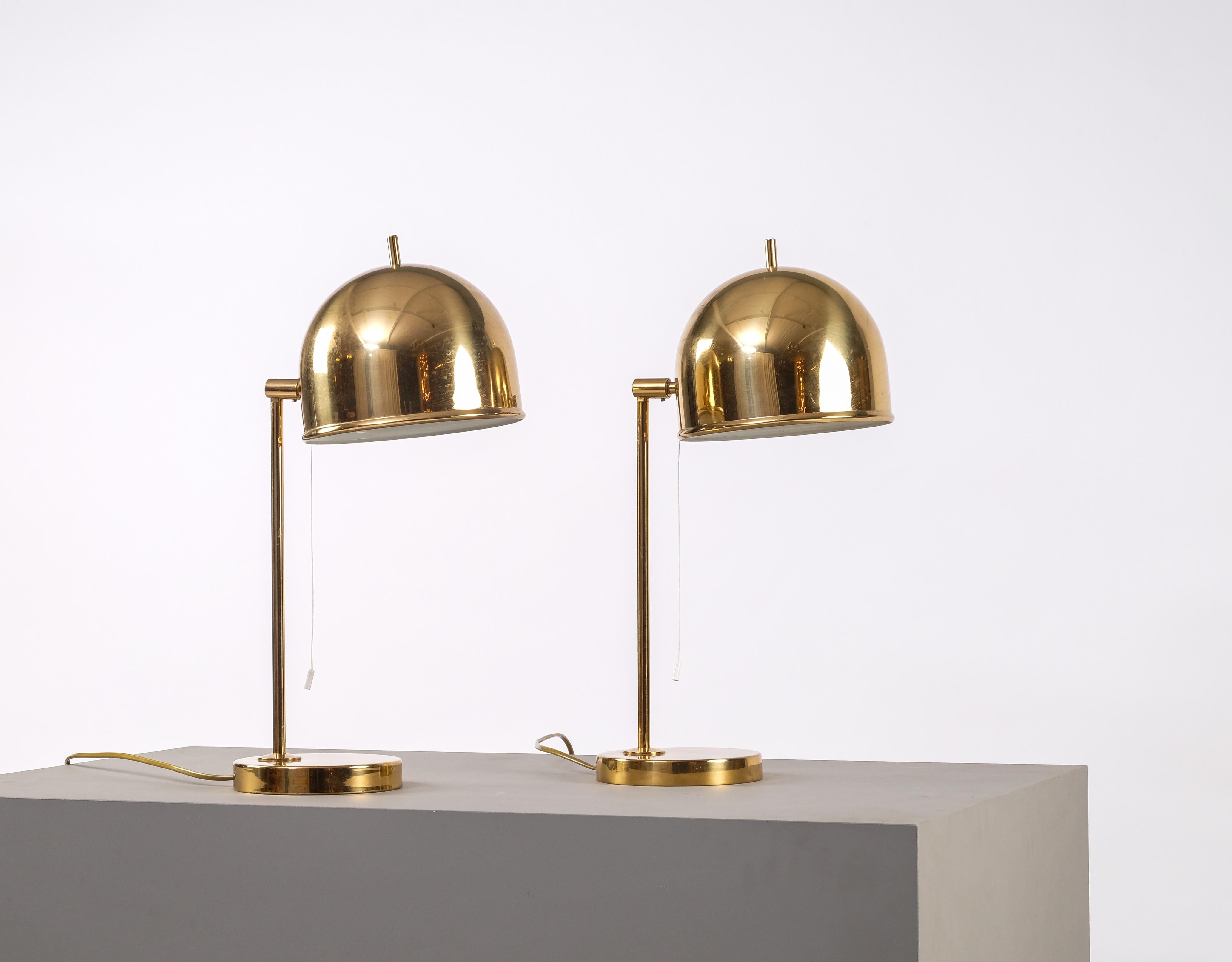 Swedish Pair of Table Lamps Model B-075, Bergboms, Sweden, 1960s For Sale