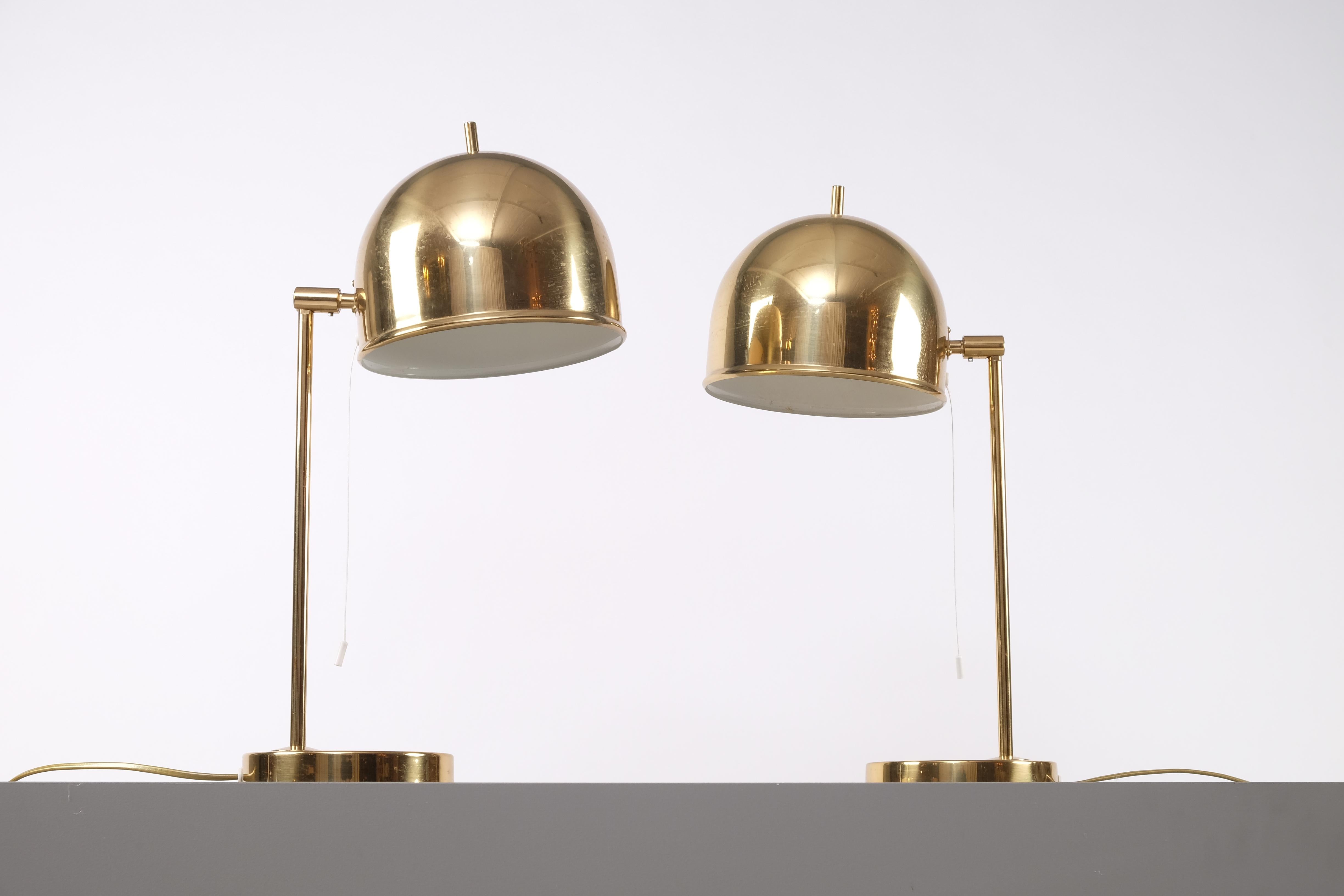 Mid-20th Century Pair of Table Lamps Model B-075, Bergboms, Sweden, 1960s For Sale