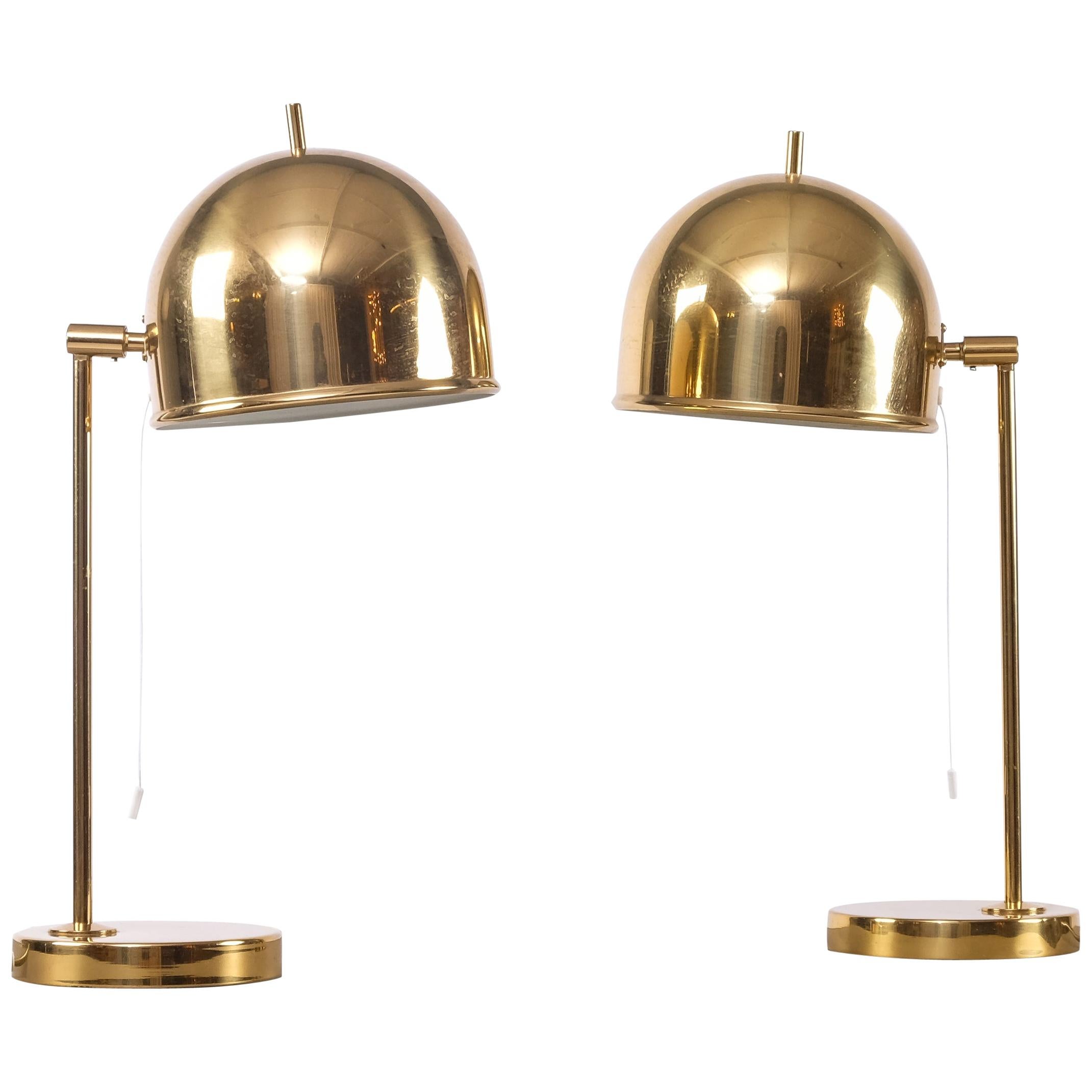 Pair of Table Lamps Model B-075, Bergboms, Sweden, 1960s