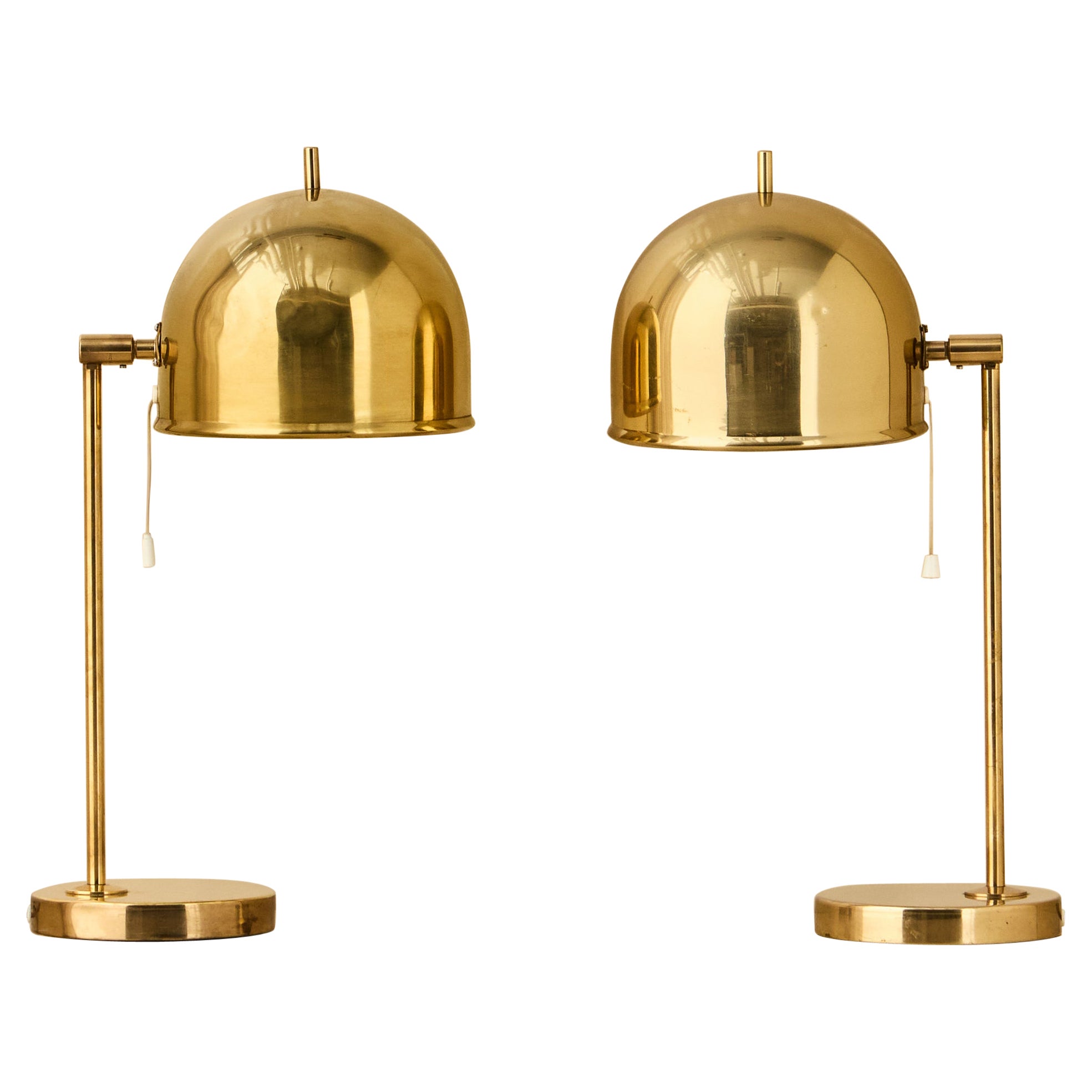 Pair of Table Lamps Model B-075, Bergboms, Sweden, 1960s For Sale