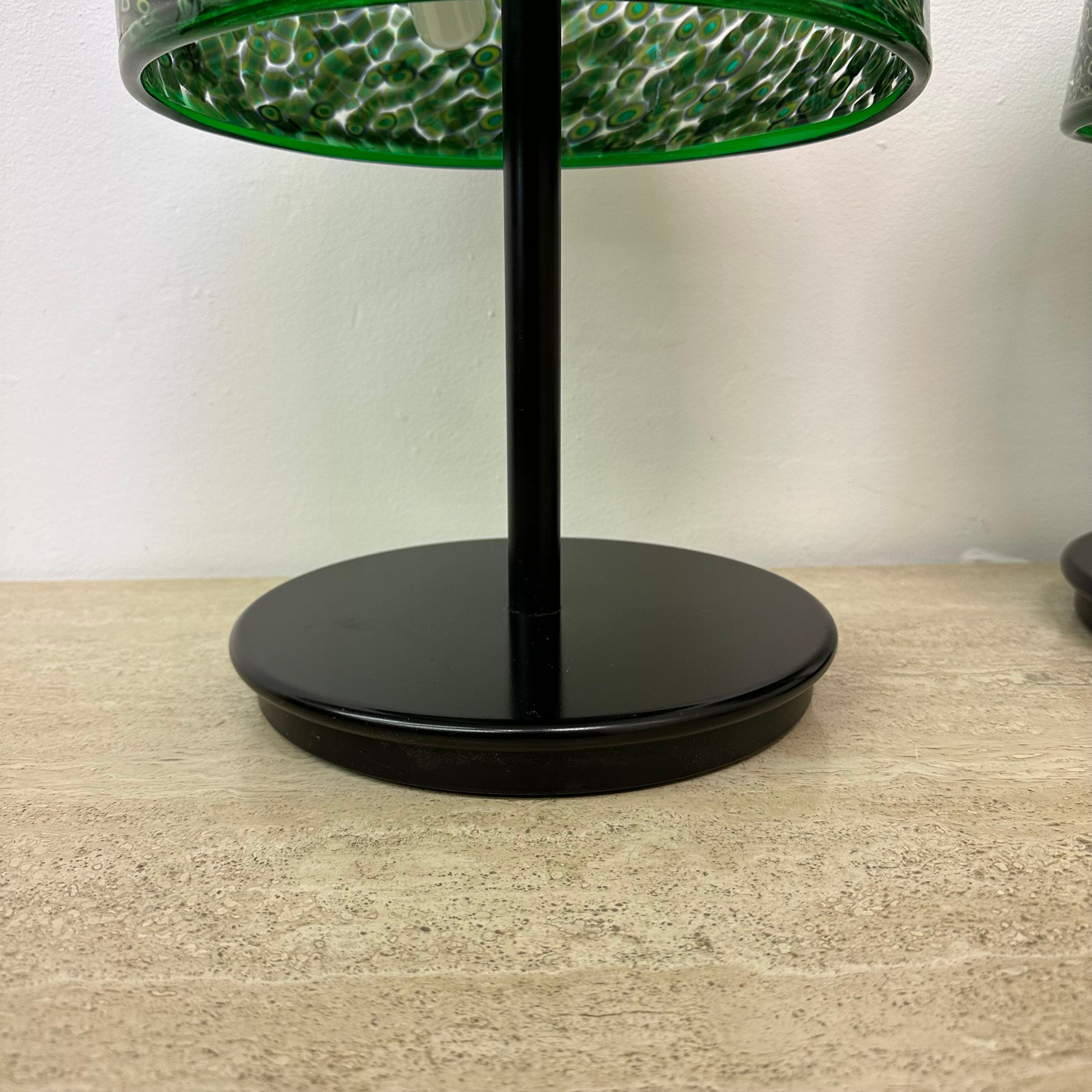 Coppia di lampade da tavolo Model 'Neverinno' in vetro di Murano di Gae Aulenti per Vetreri in vendita 13