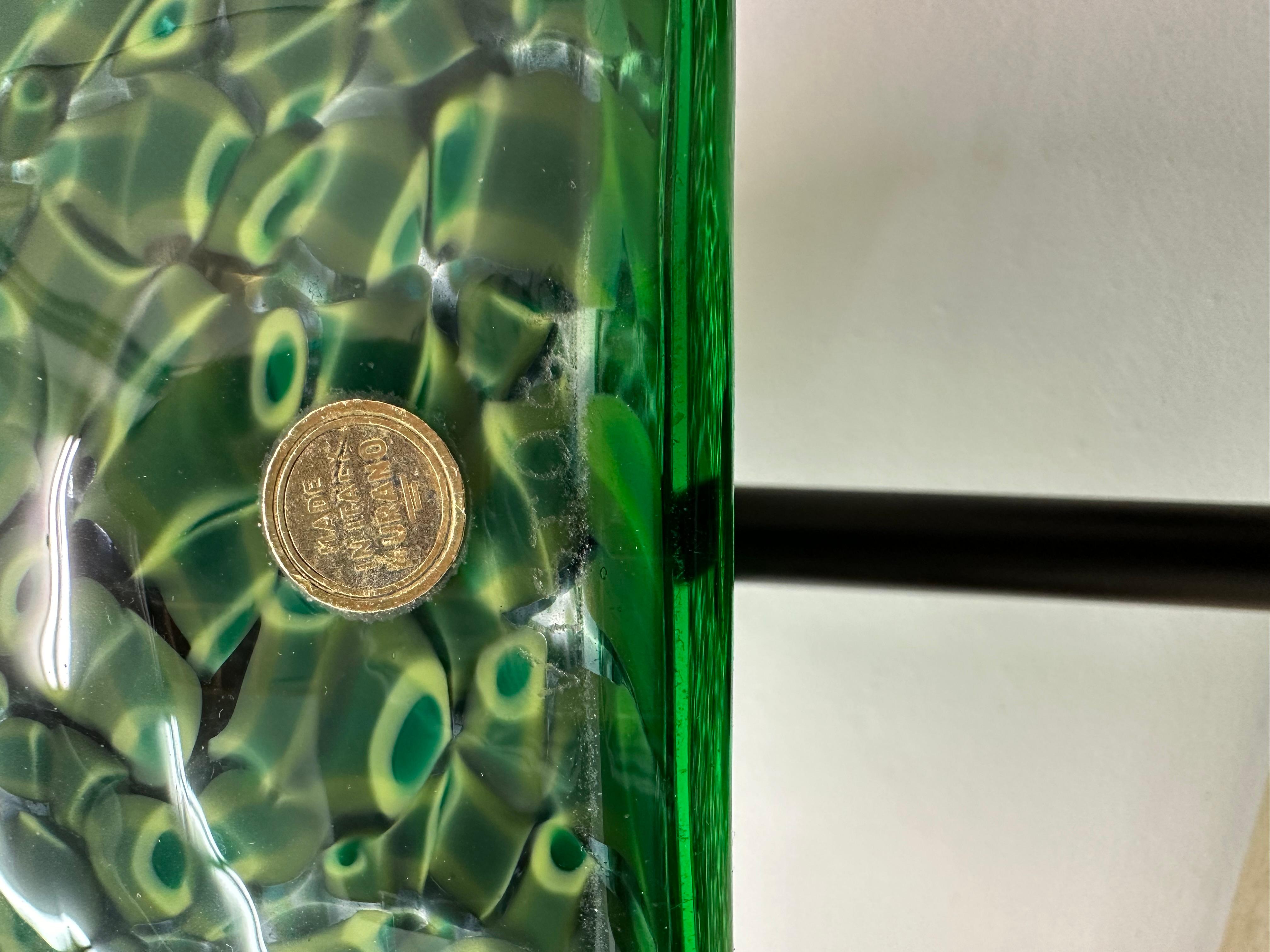 Metallo Coppia di lampade da tavolo Model 'Neverinno' in vetro di Murano di Gae Aulenti per Vetreri in vendita