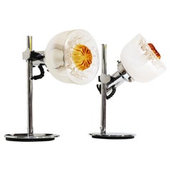 Pair of AV Mazzega Table Lamps Italy 1970s