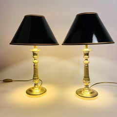 Pair of Table Lamps, originally Empire Candlesticks