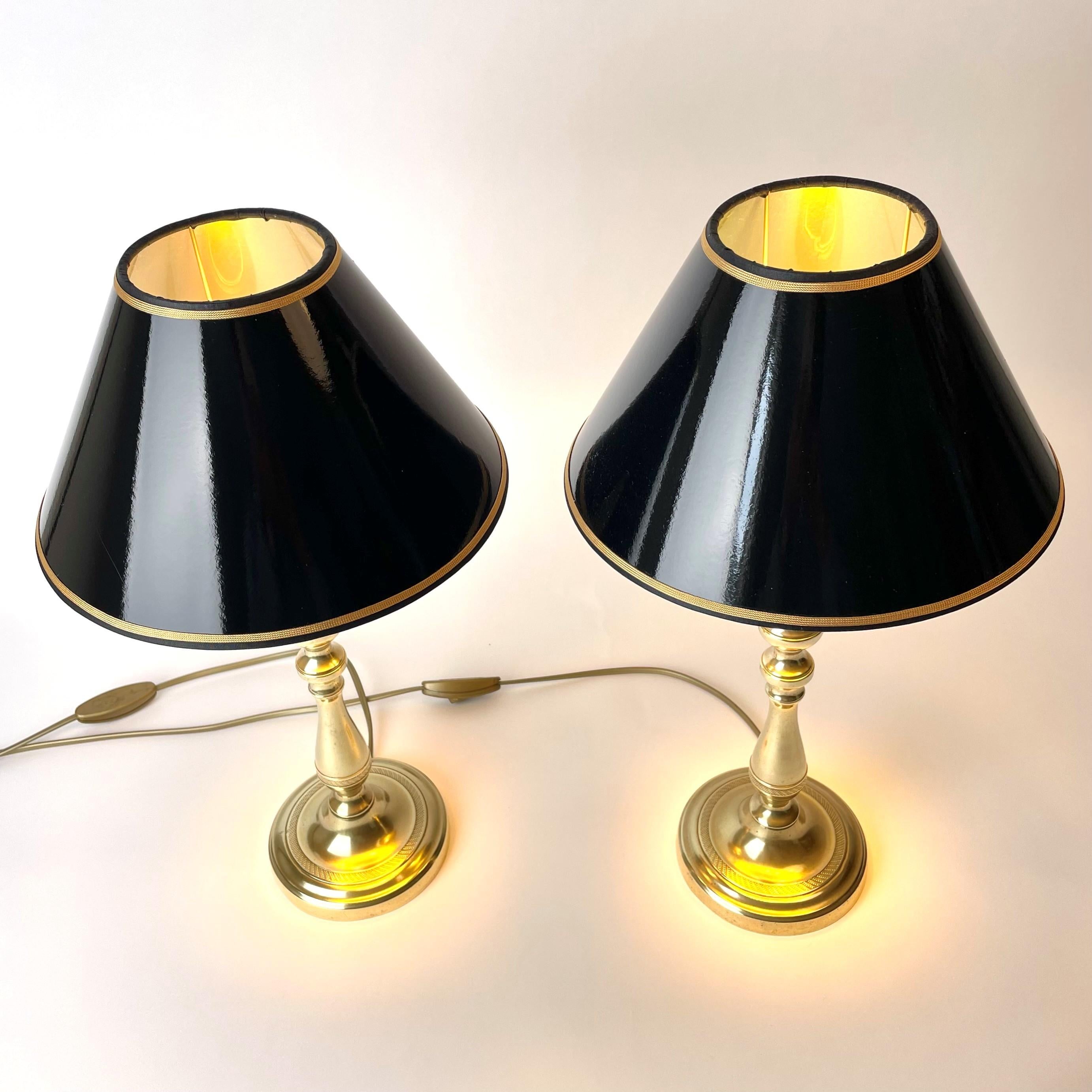 French Pair of Table Lamps, Originally Empire Candlesticks