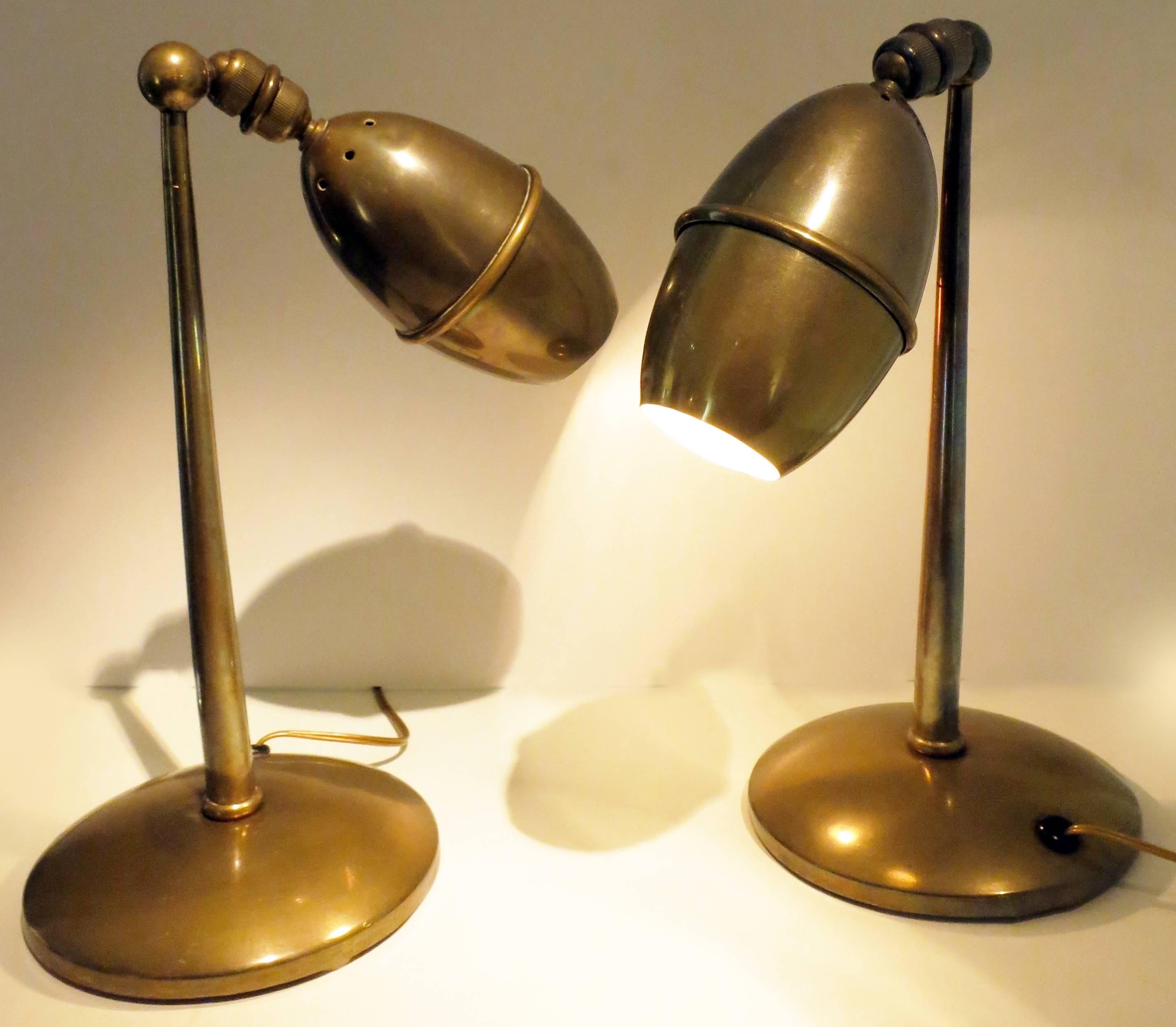 Mid-Century Modern Pair of Table Lamps Oscar Torlasco Style, 1950s For Sale